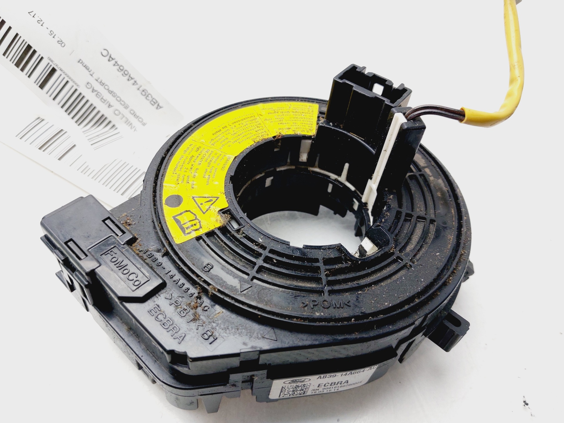 FORD EcoSport 1 generation (2003-2012) Ratt Slip Ring Squib AB3914A664AC 26652566