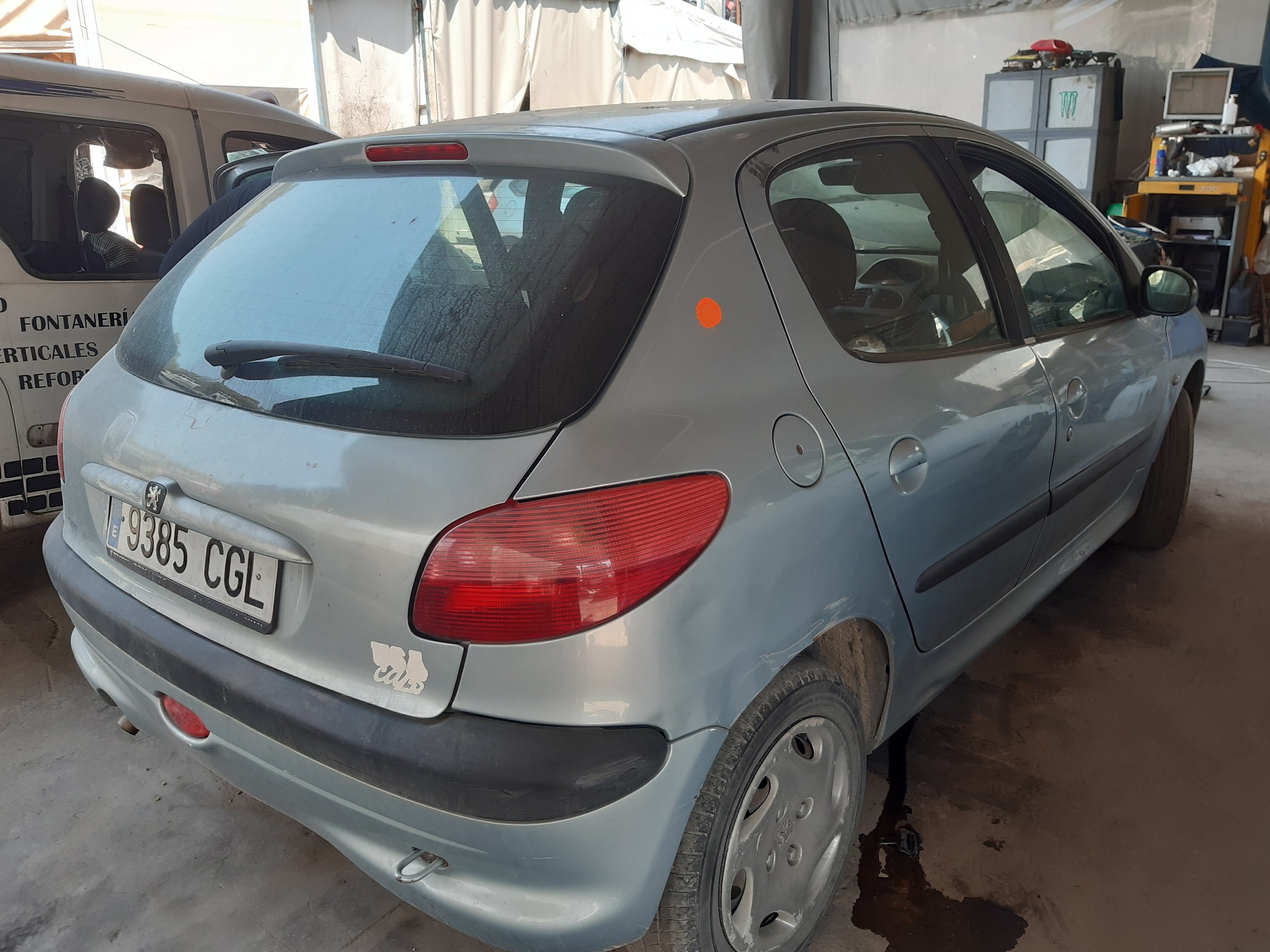 PEUGEOT 206 1 generation (1998-2009) Бампер задний 7013L0 22438021