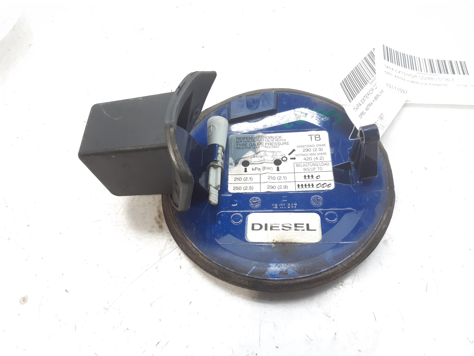 OPEL Astra J (2009-2020) Fuel tank cap 13111597 22440532