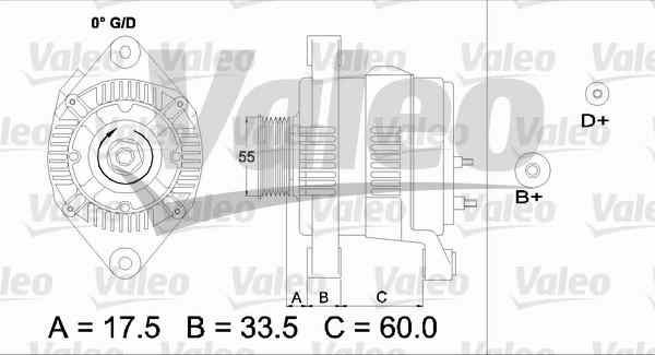 OPEL Vectra B (1995-1999) Generator 0123120001 18356322