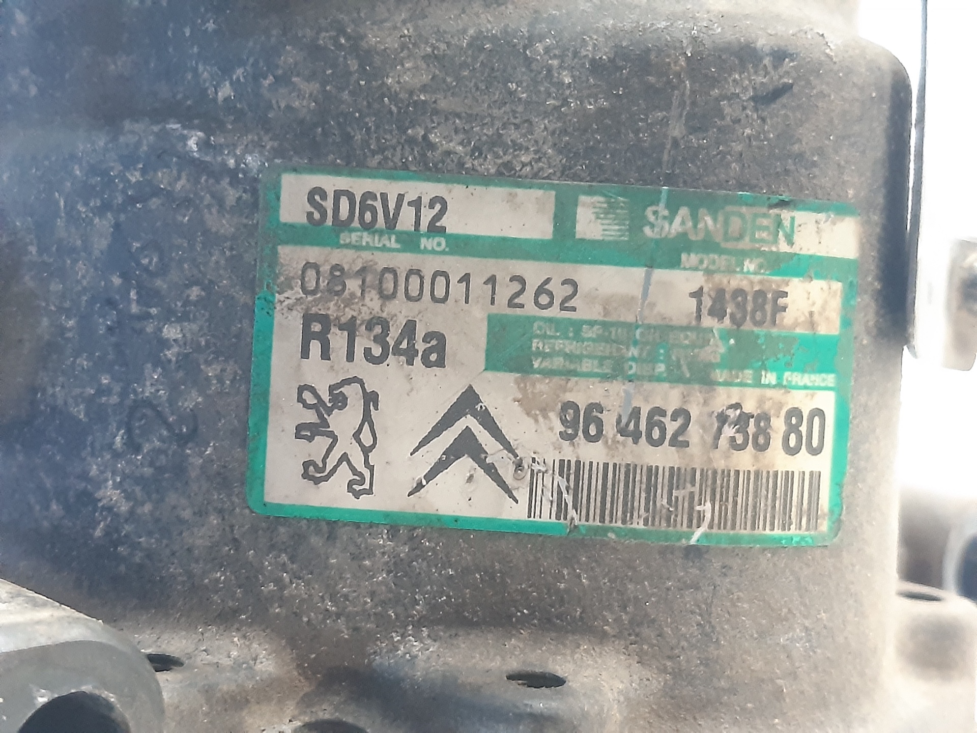 RENAULT 206 1 generation (1998-2009) Air Condition Pump 9646273880 18712806