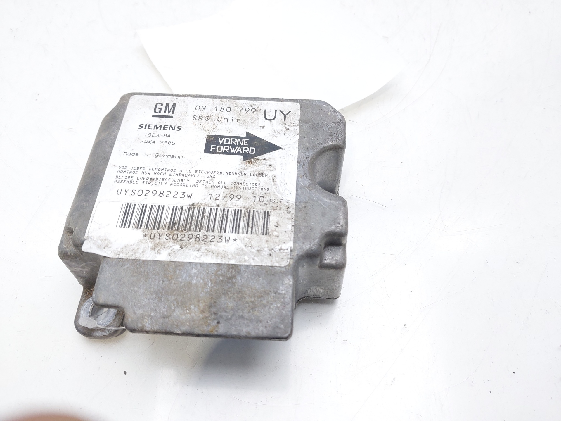 OPEL Astra H (2004-2014) SRS Control Unit 09180799 24136327