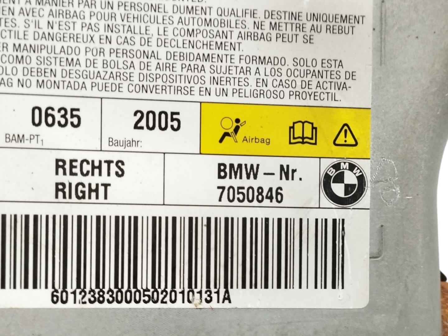 BMW 6 Series E63/E64 (2003-2010) Forreste højre dør Airbag SRS 7050486, 601258100B 22289659