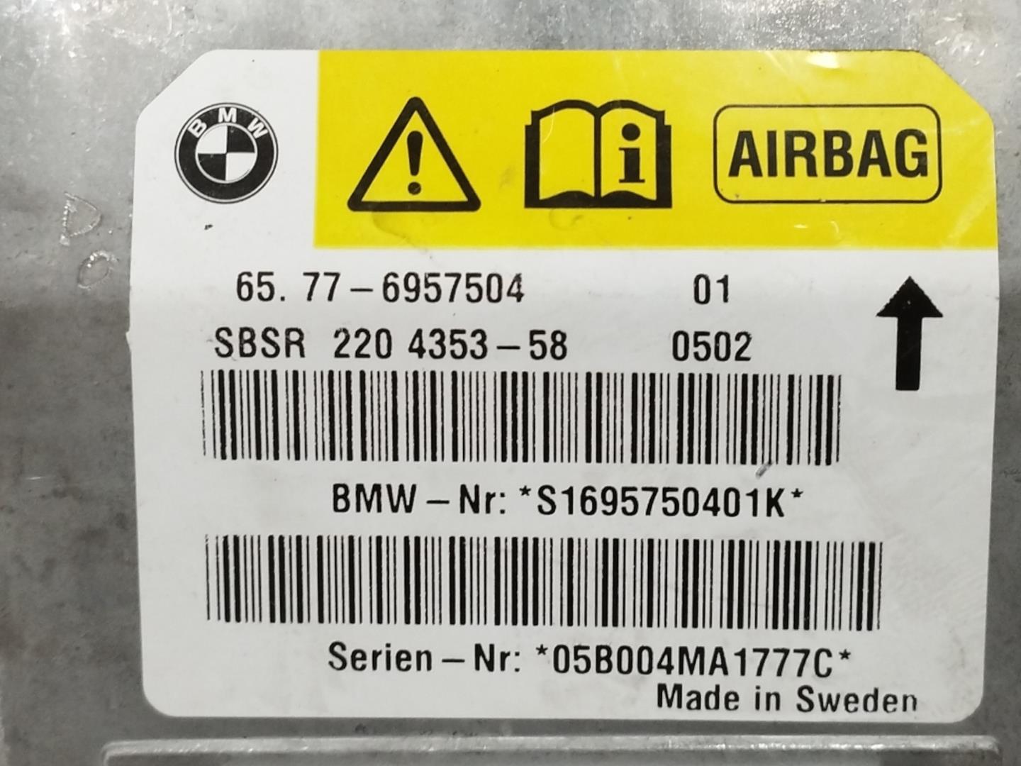 BMW 6 Series E63/E64 (2003-2010) Oro pagalvių (SRS) valdymo blokas (kompiuteris) 65776957504, 220435358 22289767