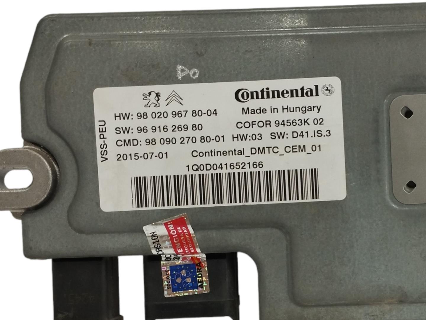 CITROËN C4 Picasso 2 generation (2013-2018) Other Control Units 9802096780, STARTSTOP, 9691626980 22262959