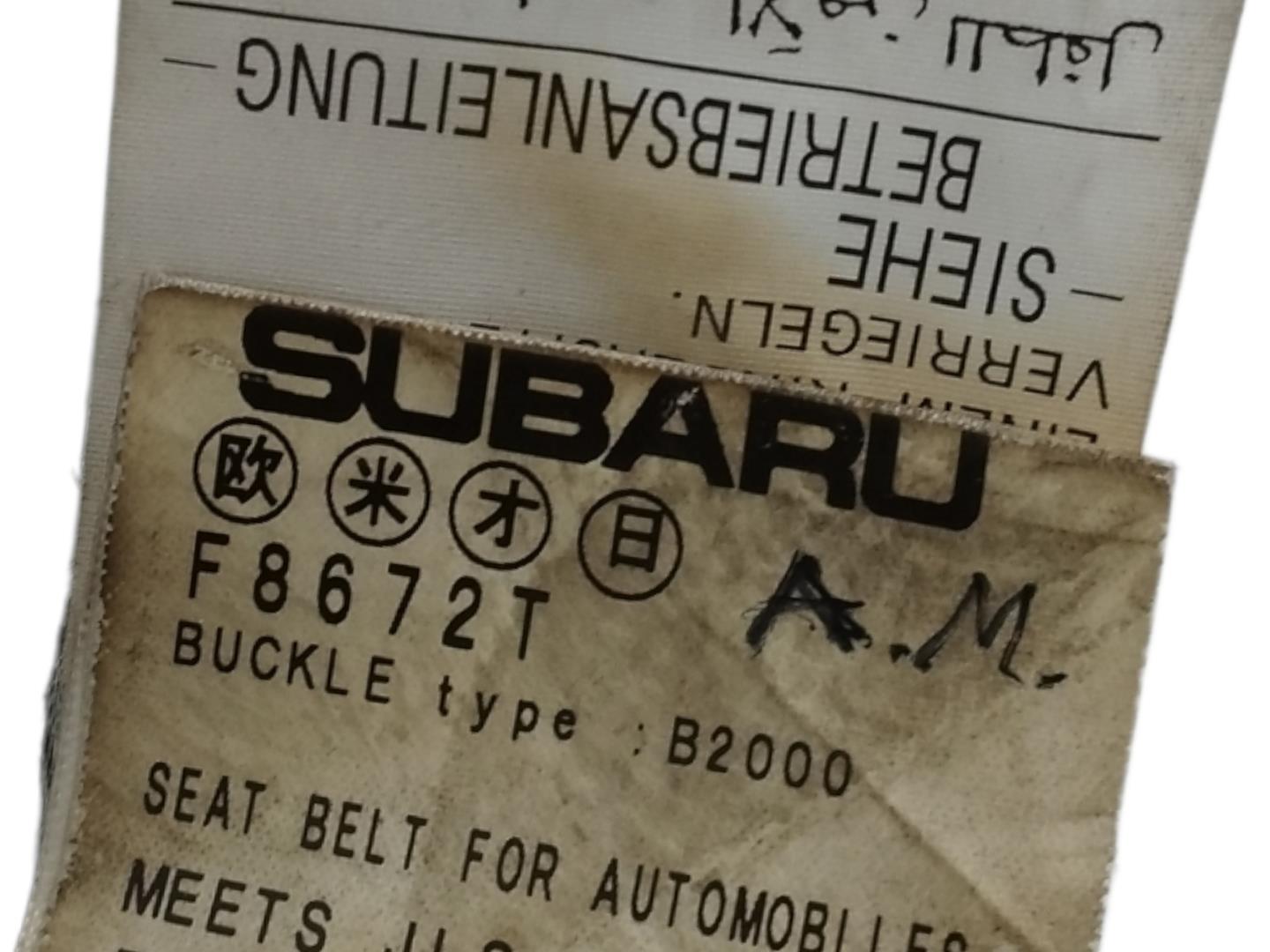 SUBARU Forester SG (2002-2008) Rear Left Seatbelt F8672T 22784857