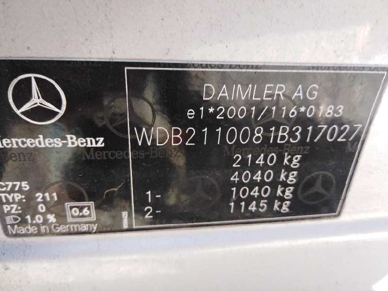 MERCEDES-BENZ E-Class W211/S211 (2002-2009) Variklio dekoratyvinė plastmasė (apsauga) A6460161124 24534506