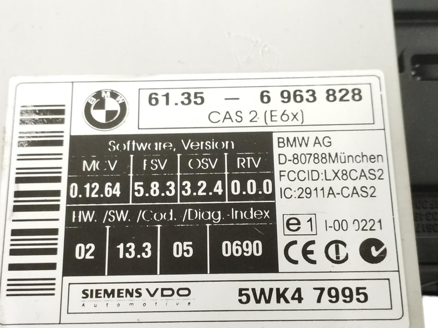 BMW 6 Series E63/E64 (2003-2010) Other Control Units 61356963828, 5WK47995 22289737