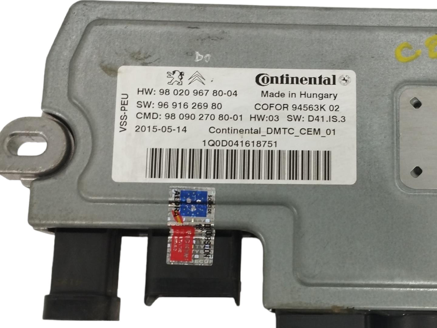 CITROËN C4 Picasso 2 generation (2013-2018) Other Control Units 9802096780,STARTSTOP,9691626980 21095420