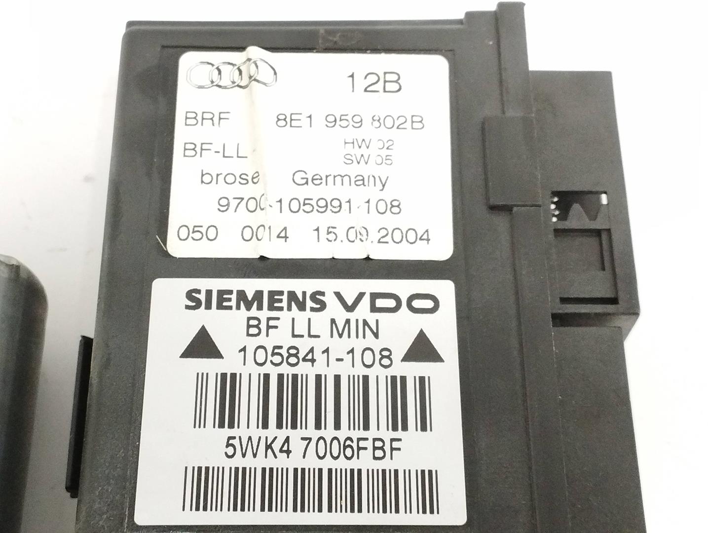 AUDI A4 B6/8E (2000-2005) Priekšējo labo durvju logu pacelšanas motorīts 8E1959802B,5WK47006FBF 19338488