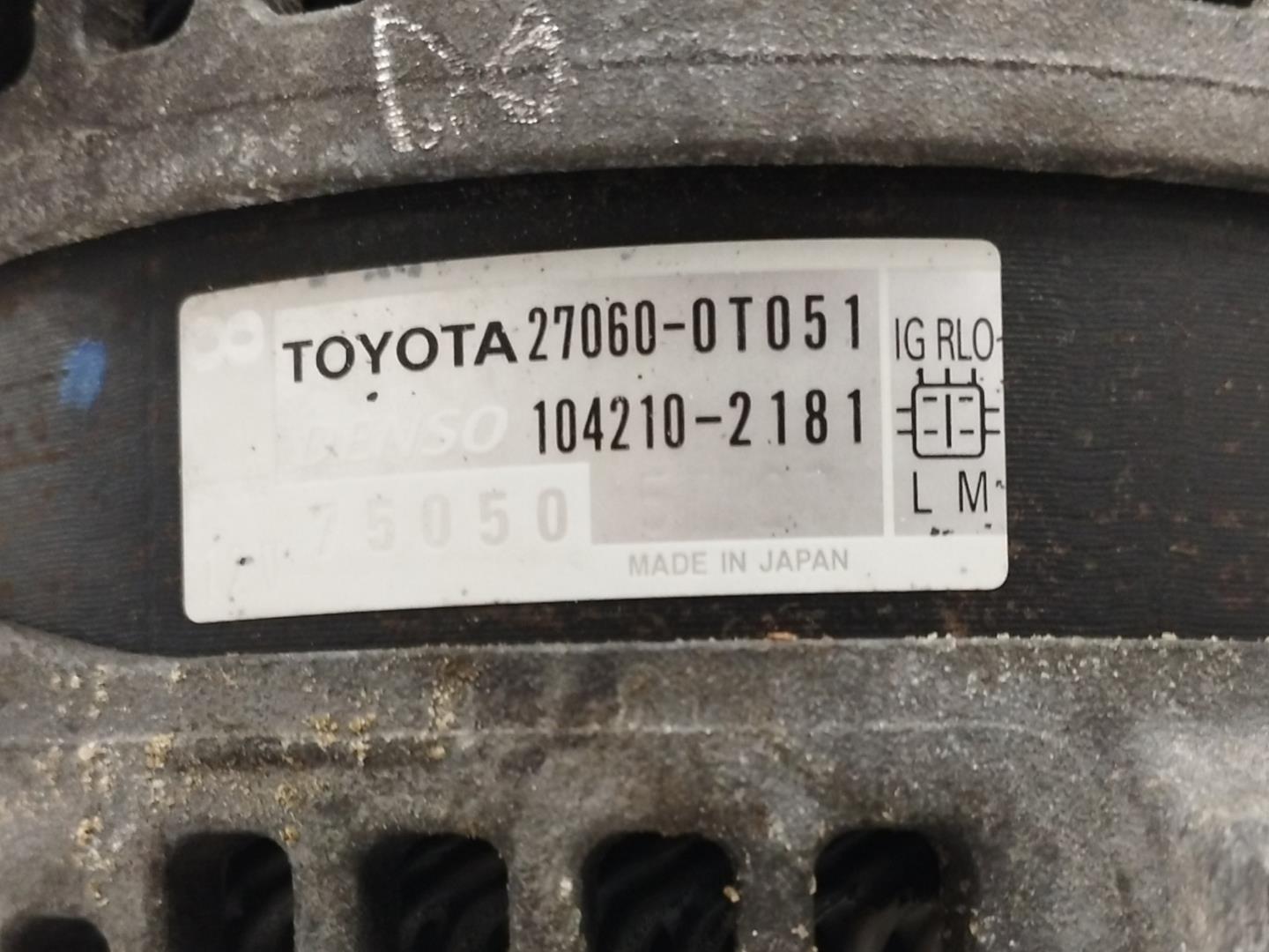 TOYOTA Verso 1 generation (2009-2015) Генератор 270600T051,1042102181 22785469