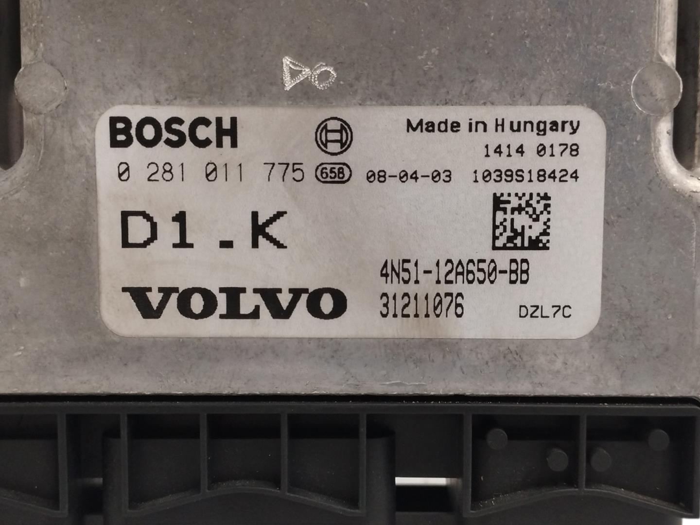 VOLVO C30 1 generation (2006-2013) Calculateur d'unité de commande du moteur 31211076, 4N5112A650BB, 0281011775 24058575