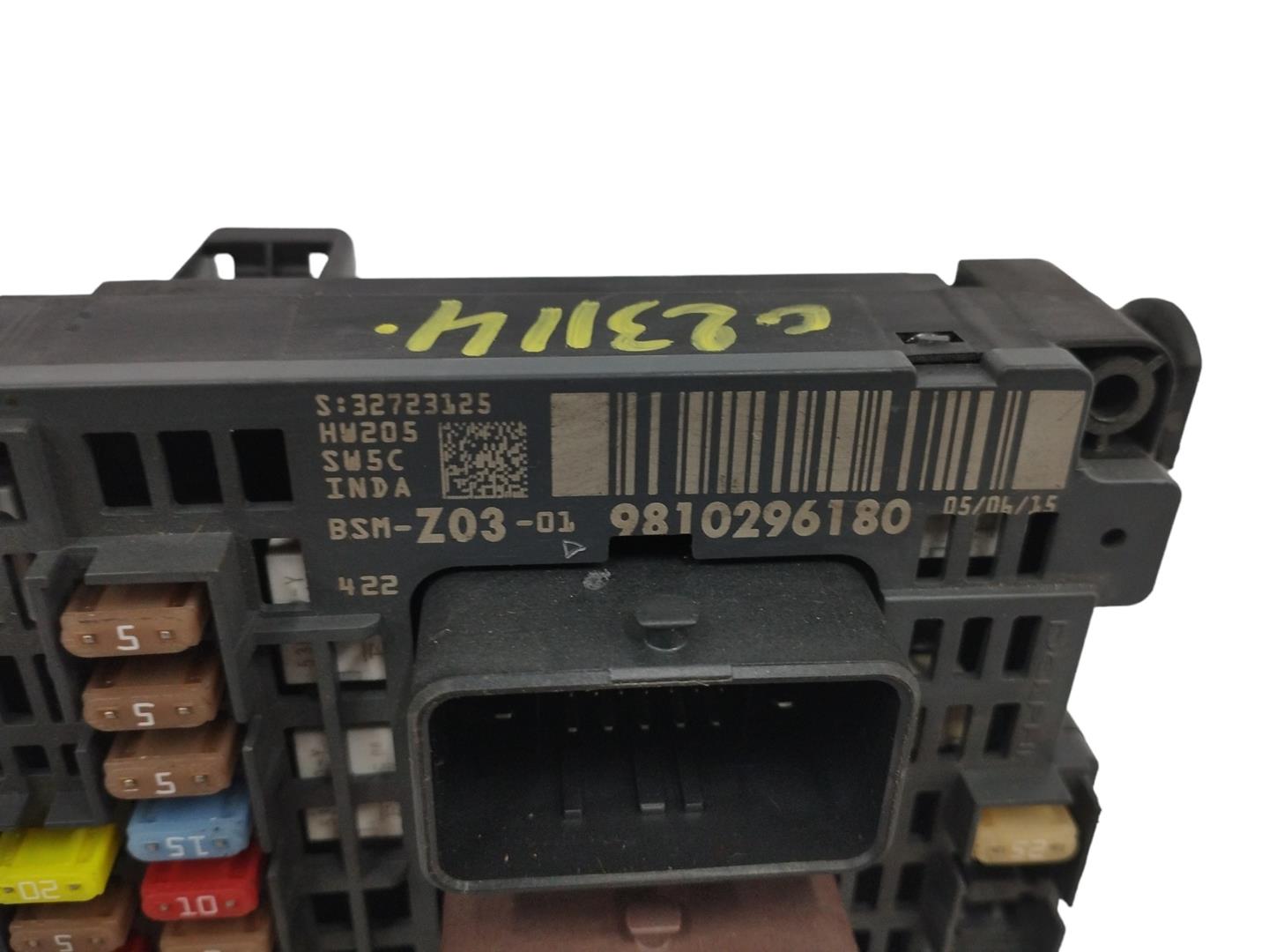 CITROËN C4 Picasso 2 generation (2013-2018) Fuse Box 9810296180 22783405