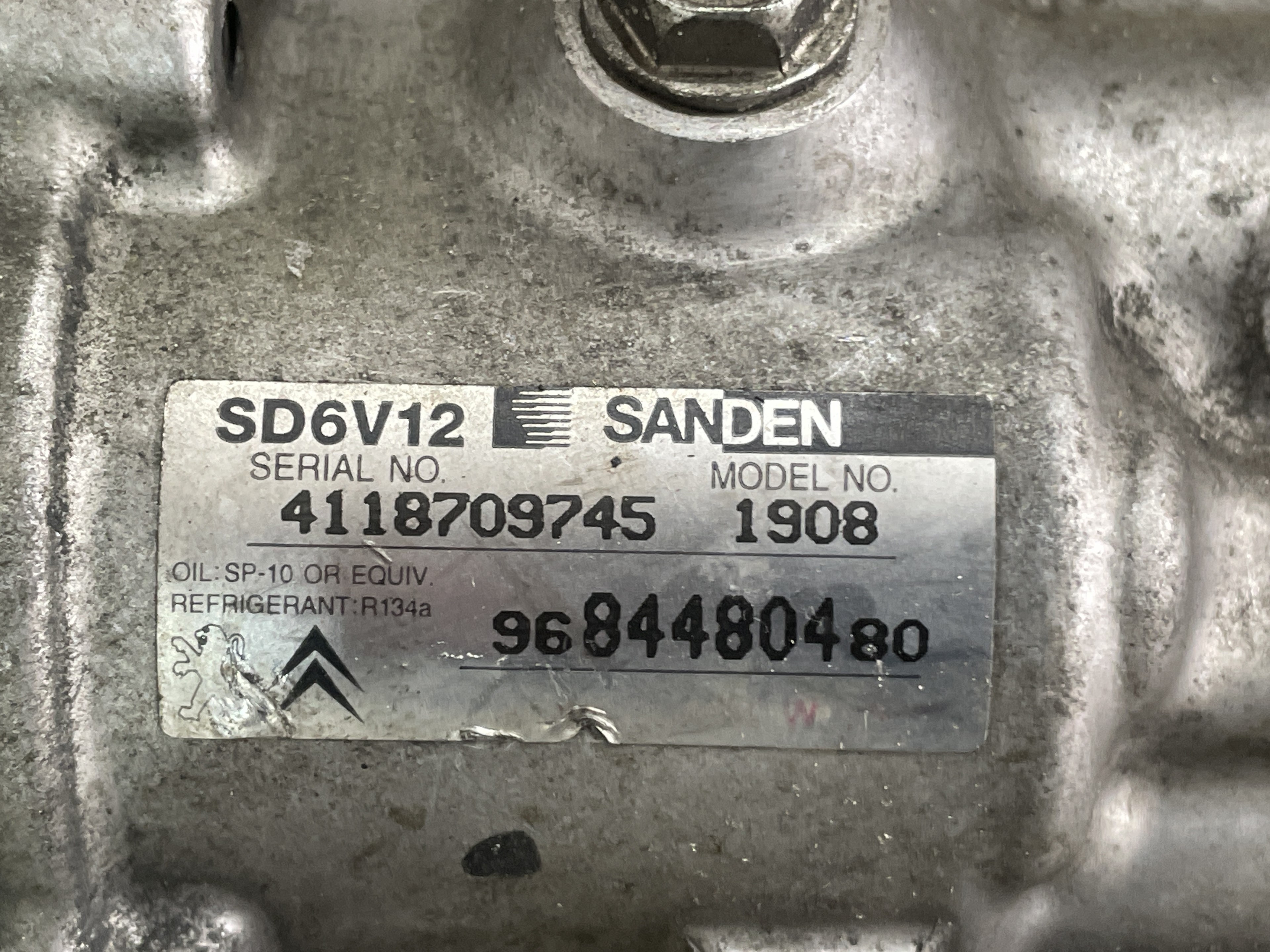 PEUGEOT Bipper 1 generation (2008-2020) Air Condition Pump 9684480480, SANDEN, 1908 23844648