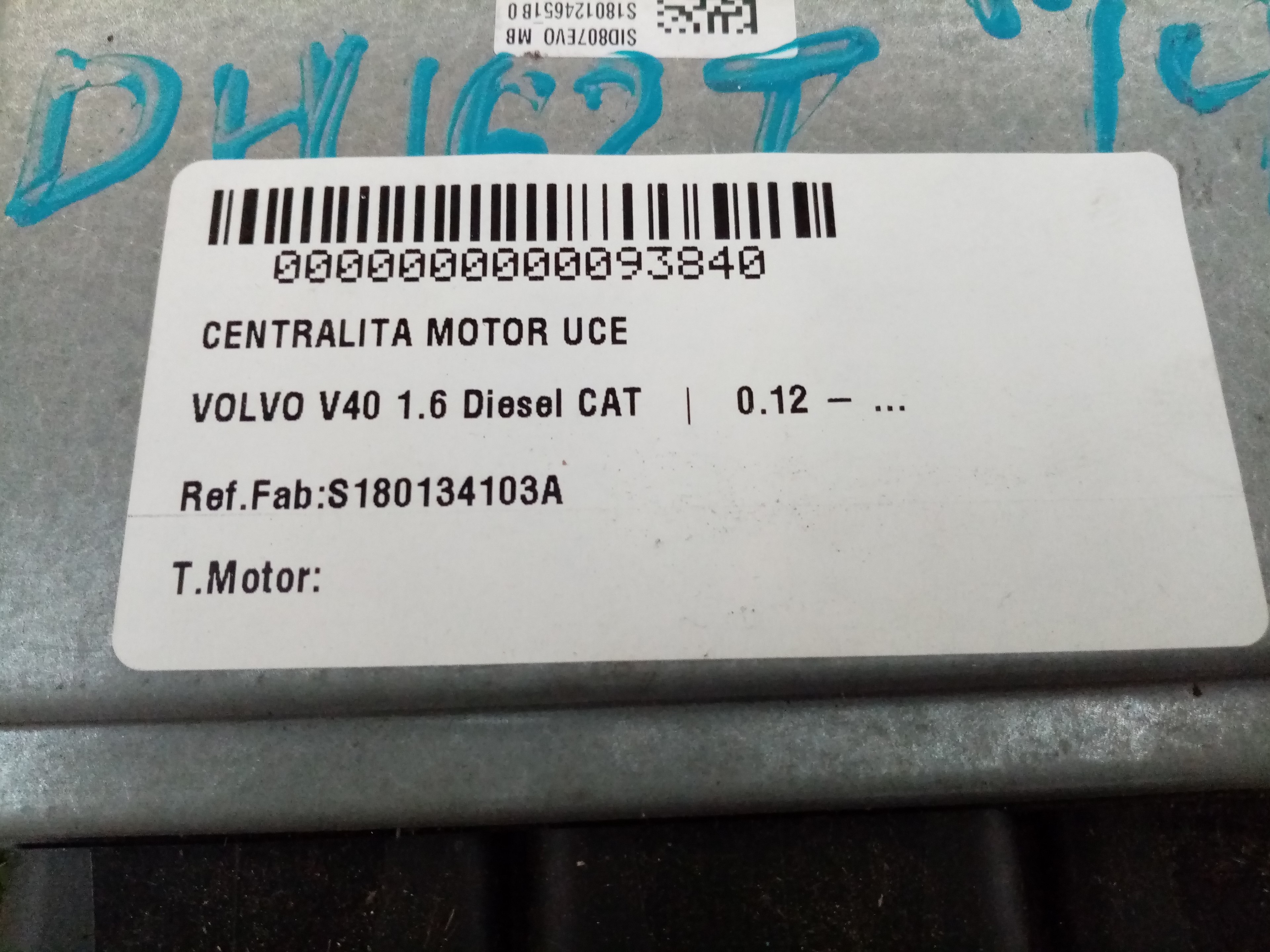 VOLVO V40 2 generation (2012-2020) Calculateur d'unité de commande du moteur S180134103A,SID807EVO 23546384