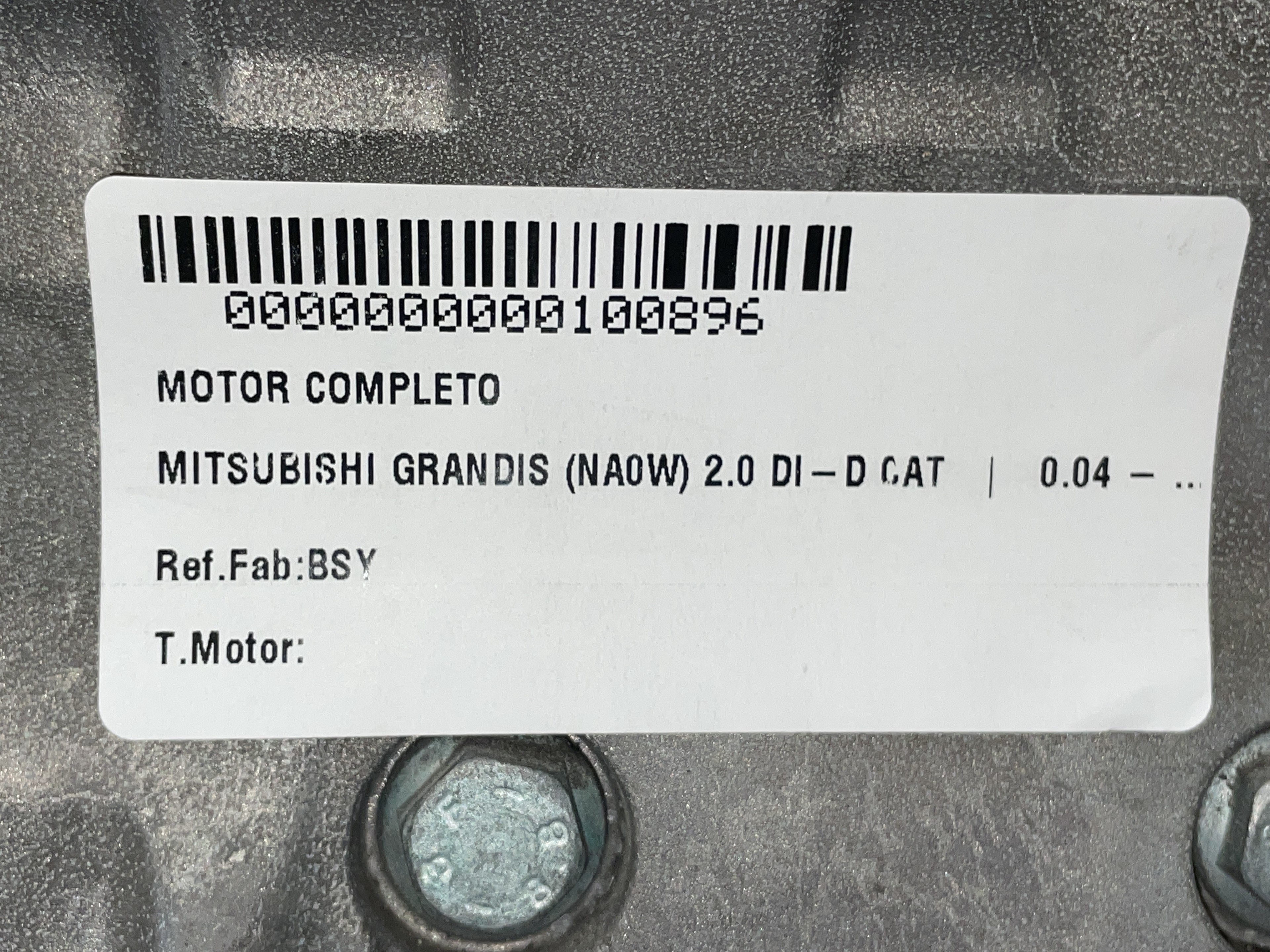 MITSUBISHI Grandis 1 generation (2003-2011) Motor BSY 23553488