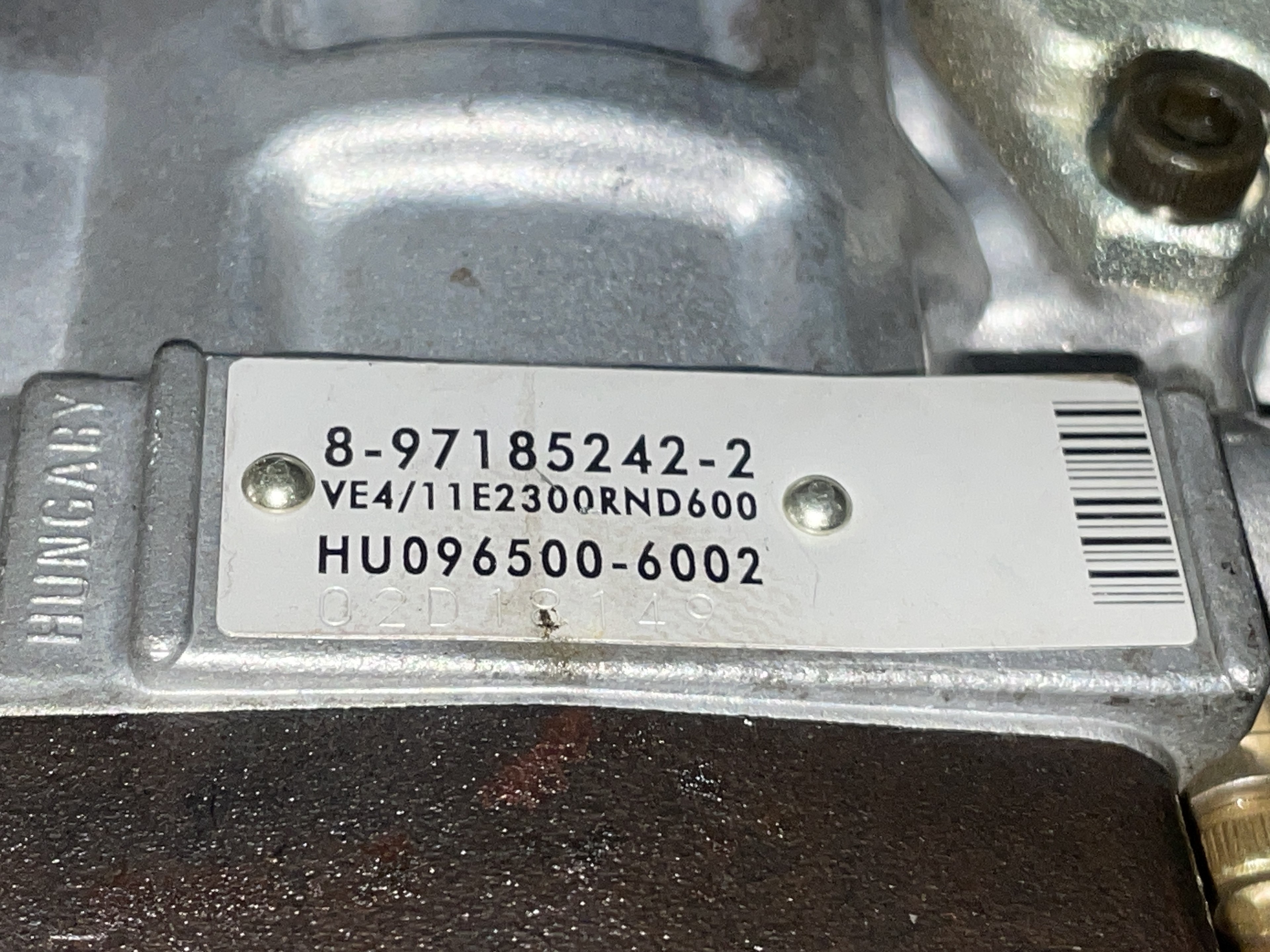 OPEL Astra H (2004-2014) High Pressure Fuel Pump DENSO/HUNGARY, 8-97185242-2, HU0965006002 23554888