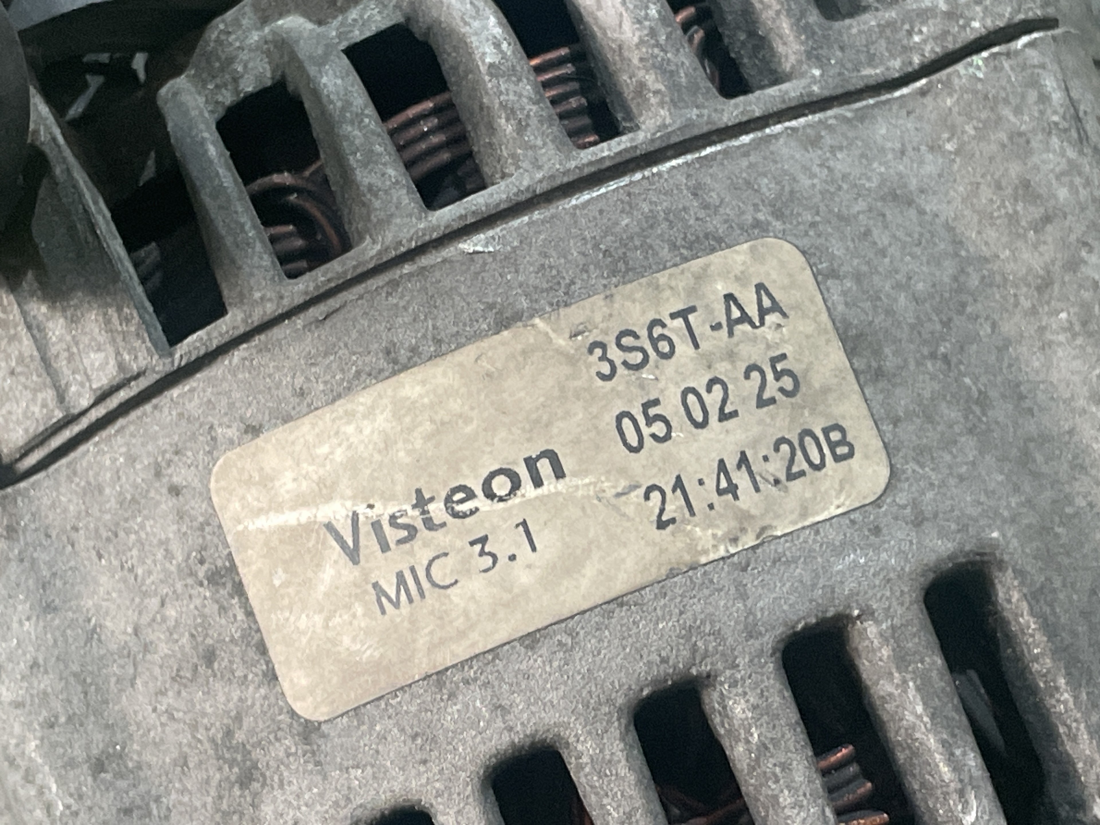 FORD Alternator VISTEON, 3S6TAA, 3S6TAA 23554036