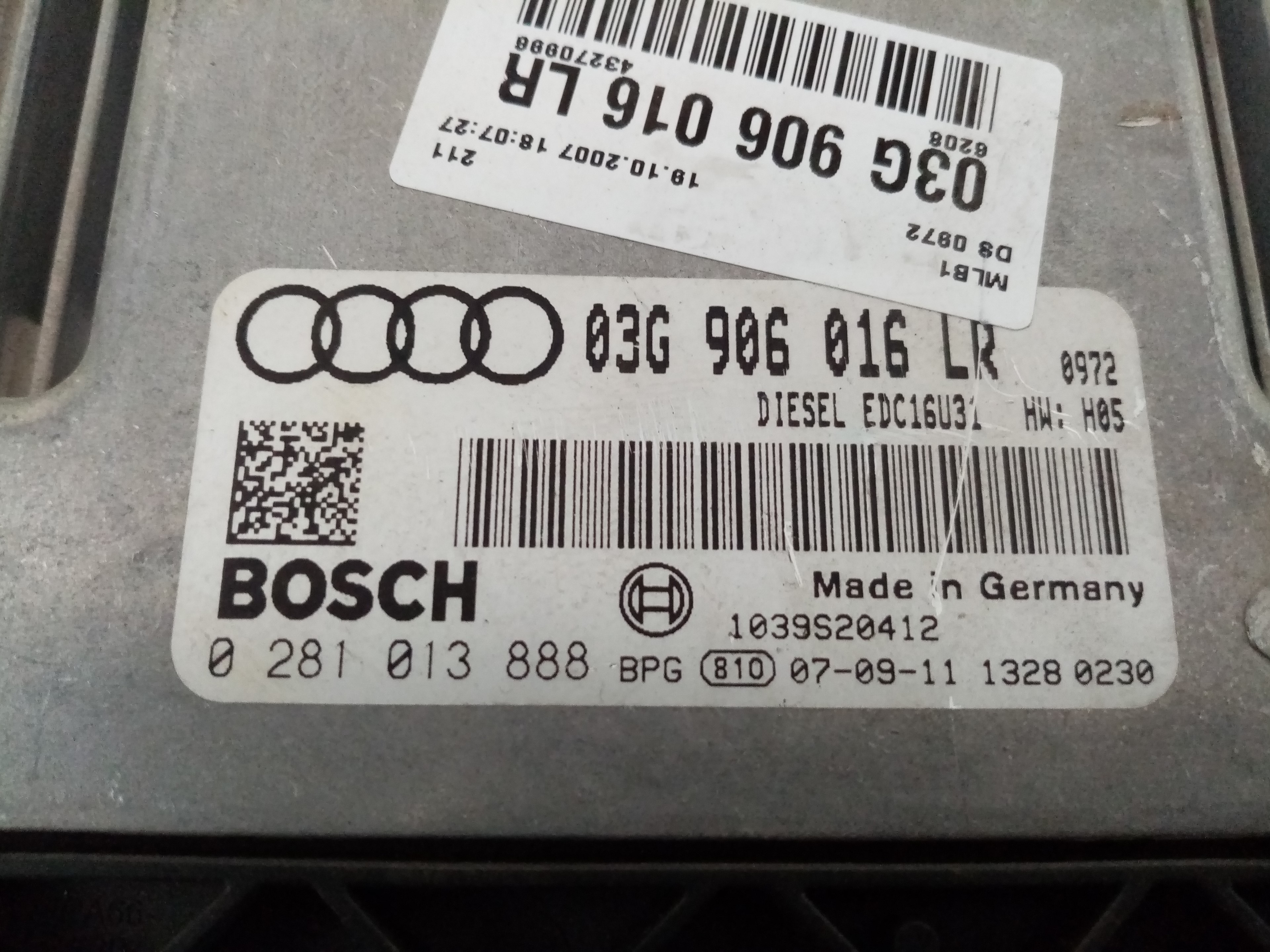 AUDI A4 B6/8E (2000-2005) Motorstyrenhet ECU 0281013888, 03G906016LR 23546283