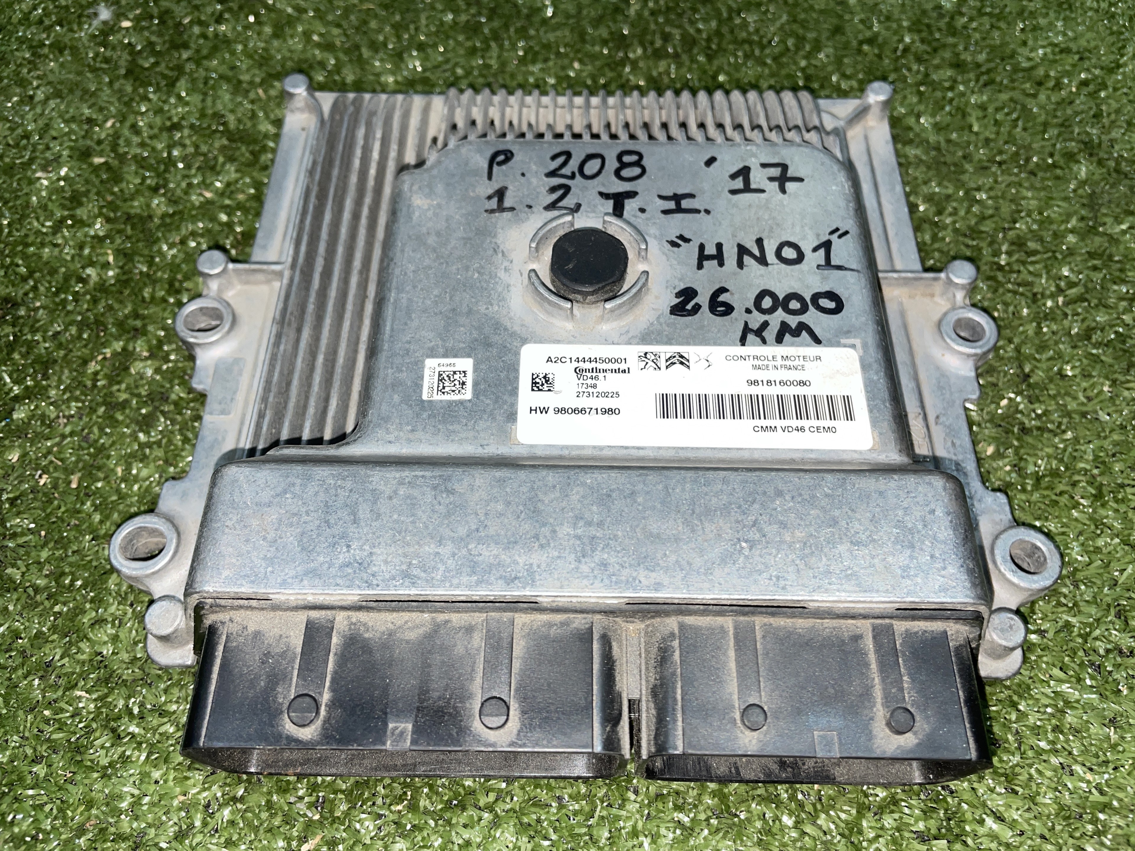 PEUGEOT 208 Peugeot 208 (2012-2015) Блок керування двигуном ECU 9806671980,9818160080 23547559