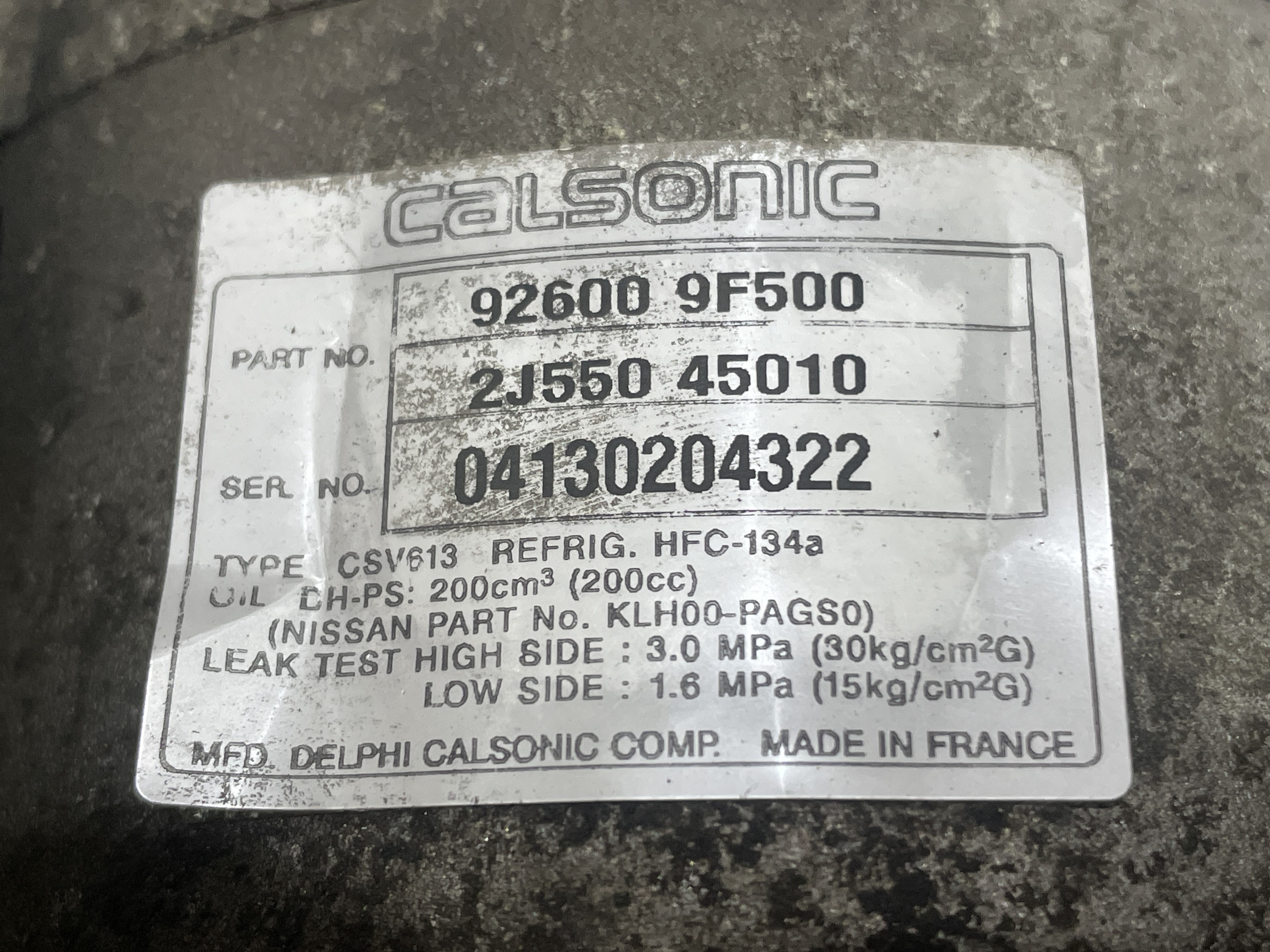 NISSAN Almera N16 (2000-2006) Luftkondisjoneringspumpe 926009F500,CALSONIC,2J55045010 25943070