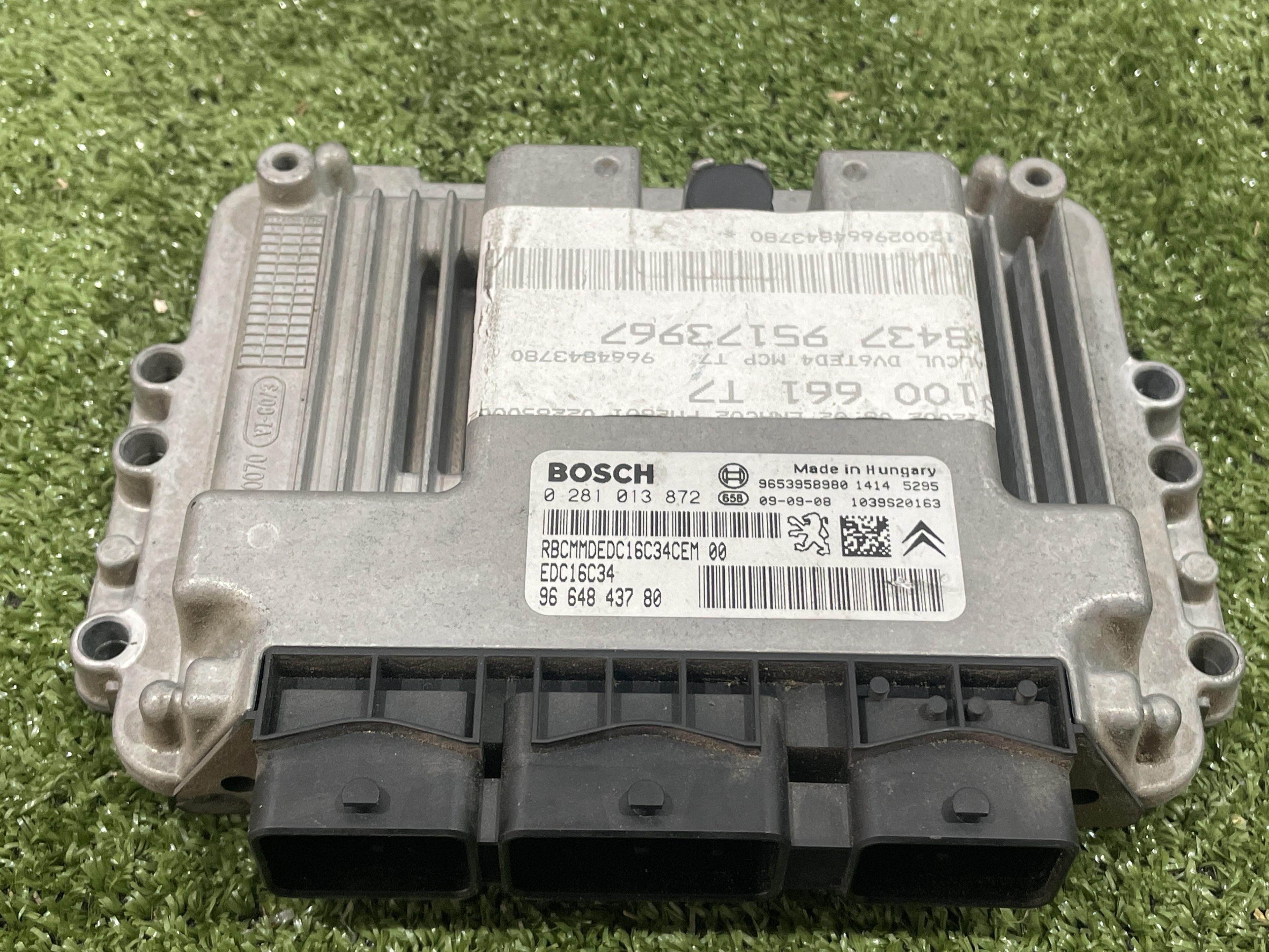 PEUGEOT 308 T7 (2007-2015) Unitate de control motor 0281013872, 9664843780 19979079