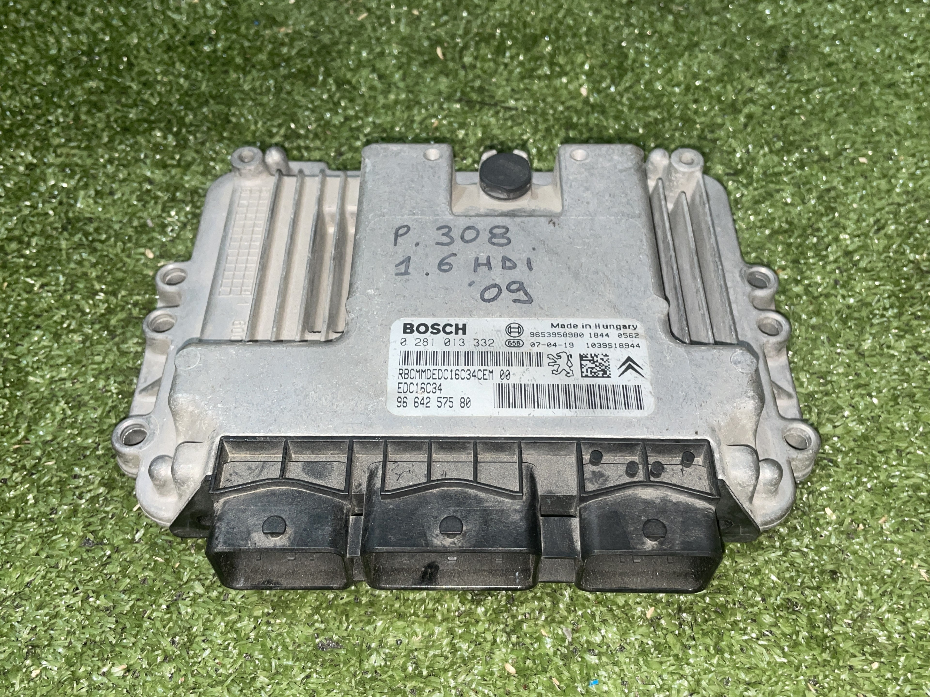 PEUGEOT 308 T7 (2007-2015) Engine Control Unit ECU 0281013332,9664257580 23546410