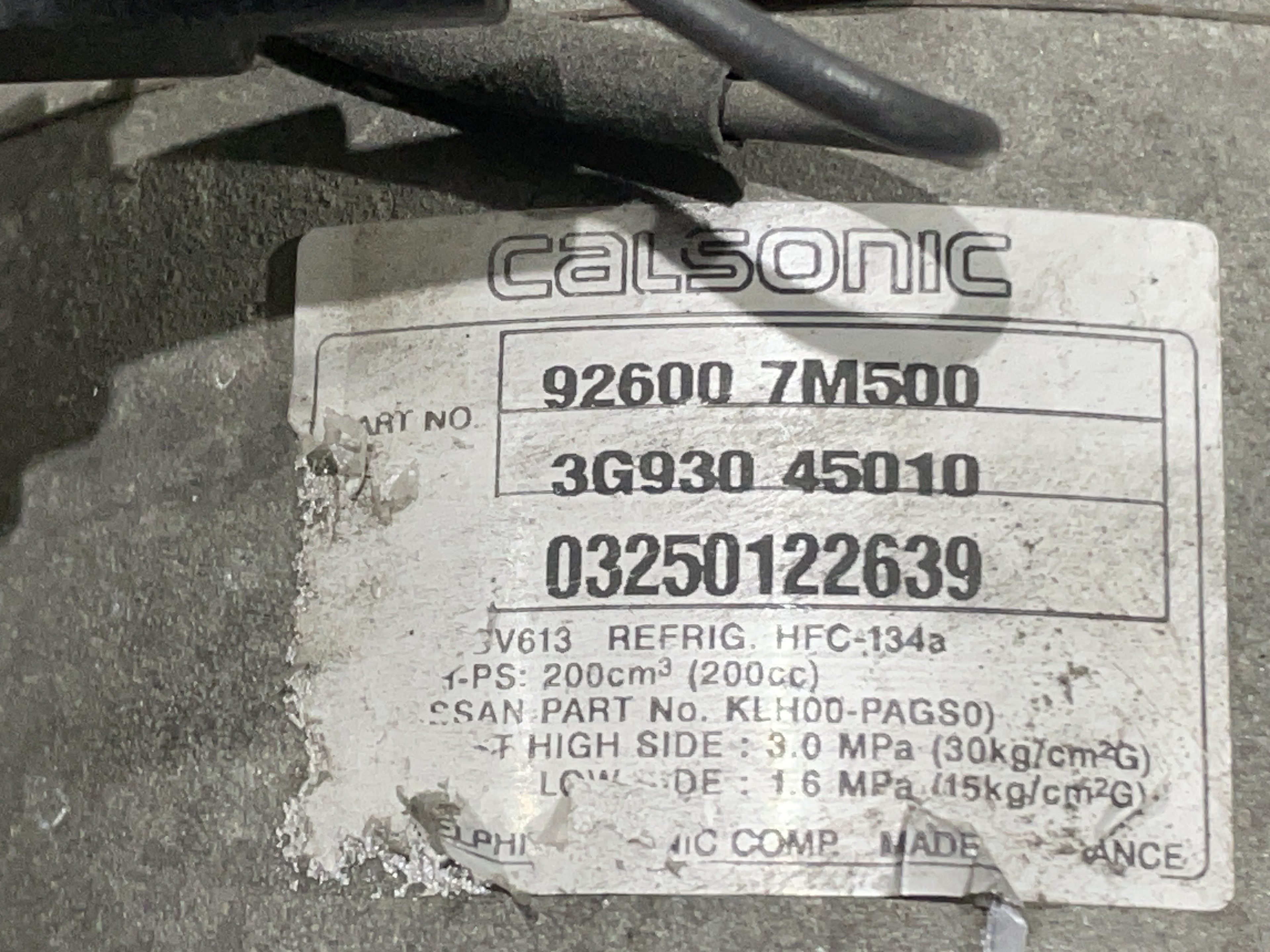 NISSAN Almera N16 (2000-2006) Hасос кондиционера 926007M500,CALSONIC,3G93045010 23845790