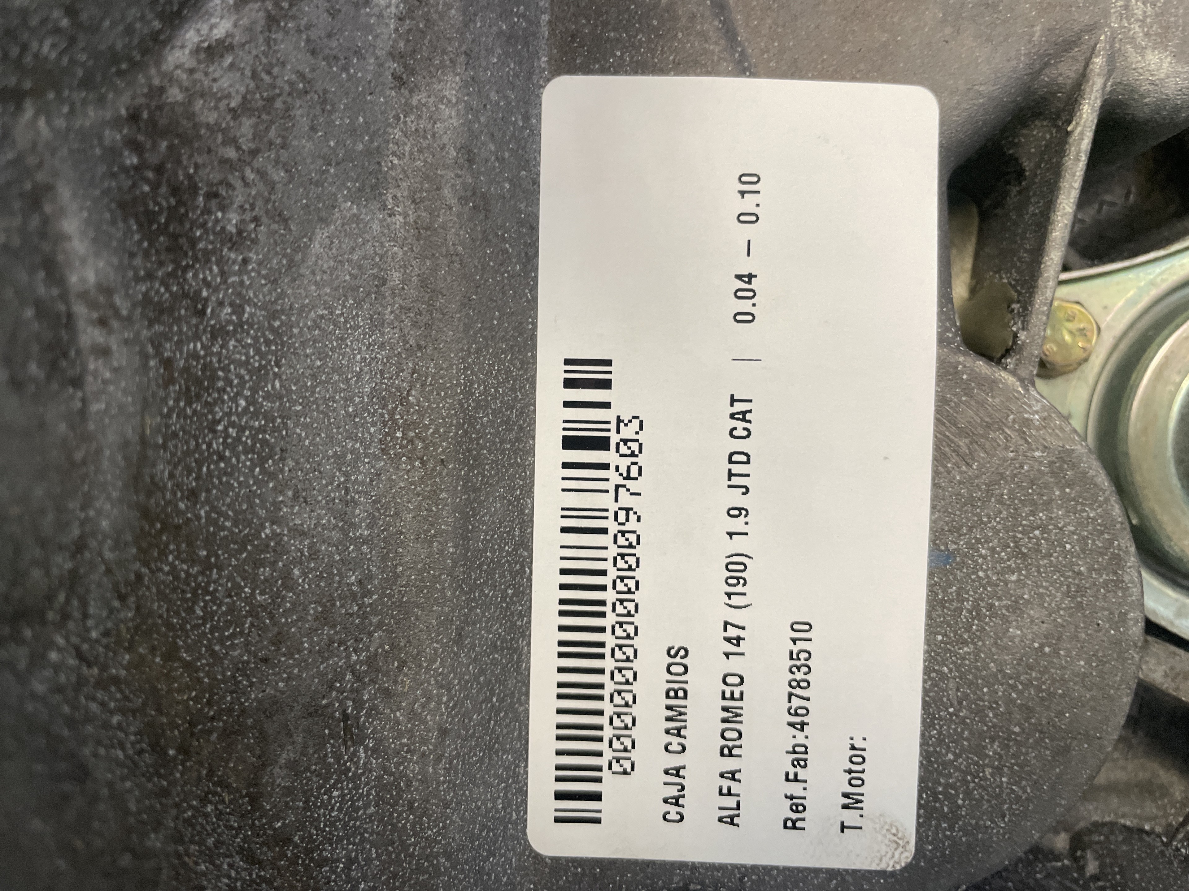 ALFA ROMEO 147 2 generation (2004-2010) Коробка передач 46783510,6VELOCIDADES 19981705