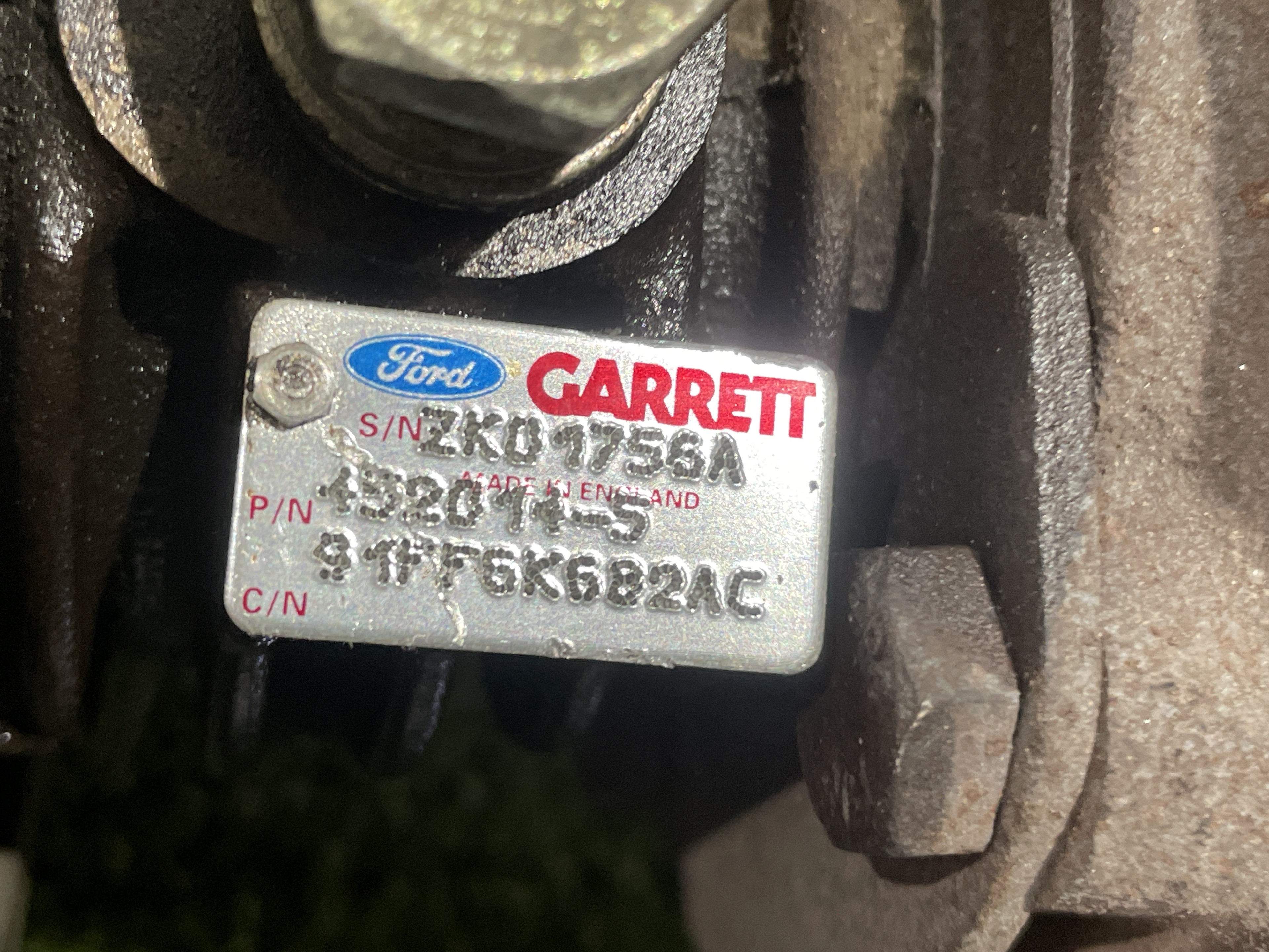 FORD Turbófeltöltő 452014, GARRETT, 91FF6K682AD 24950147