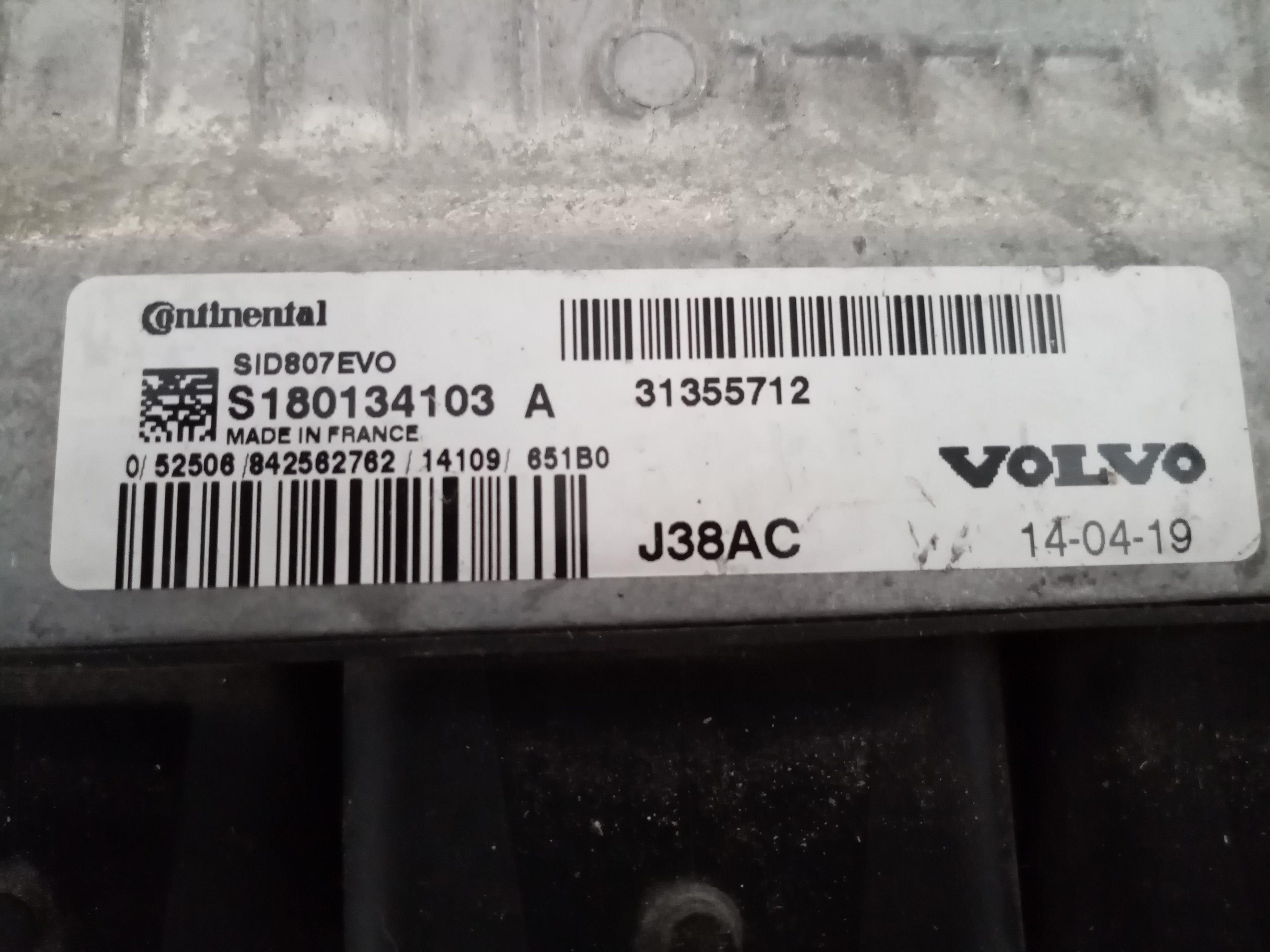 VOLVO V40 2 generation (2012-2020) Calculateur d'unité de commande du moteur S180134103A,SID807EVO 23546384