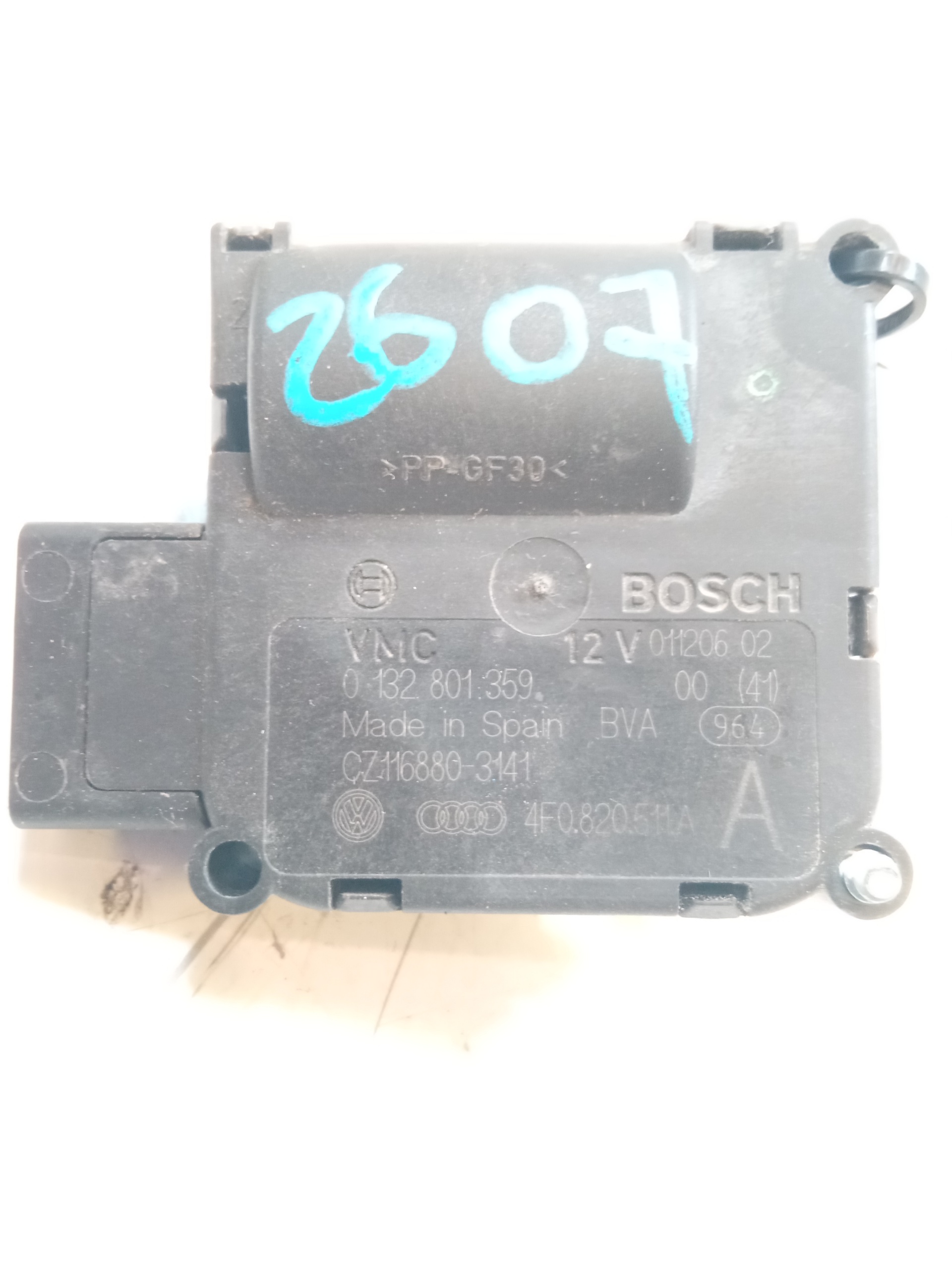 AUDI A6 C6/4F (2004-2011) Air Conditioner Air Flow Valve Motor 4F0820511A, 5PINES 24959081