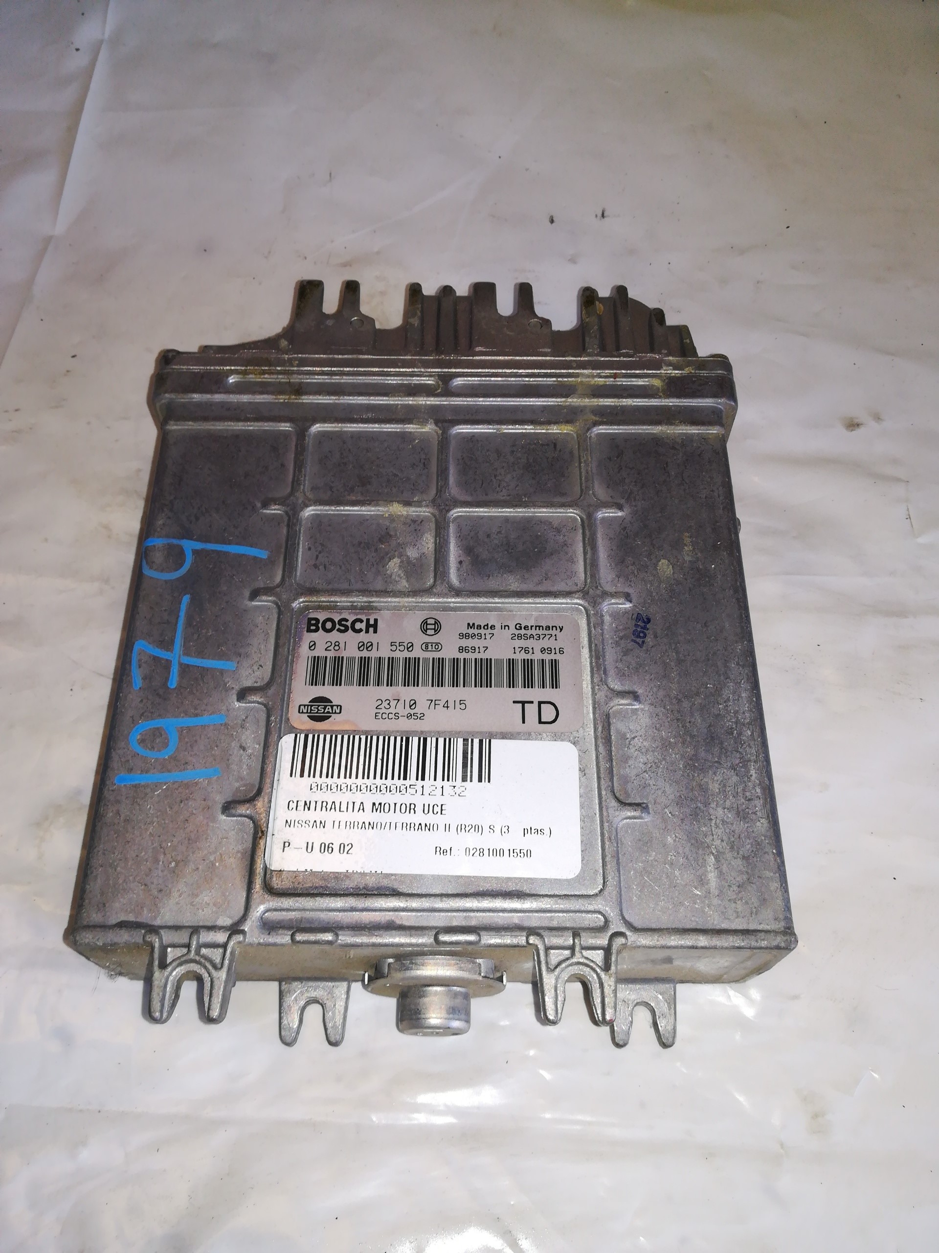 NISSAN Terrano 2 generation (1993-2006) Variklio kompiuteris 0281001550 22375987