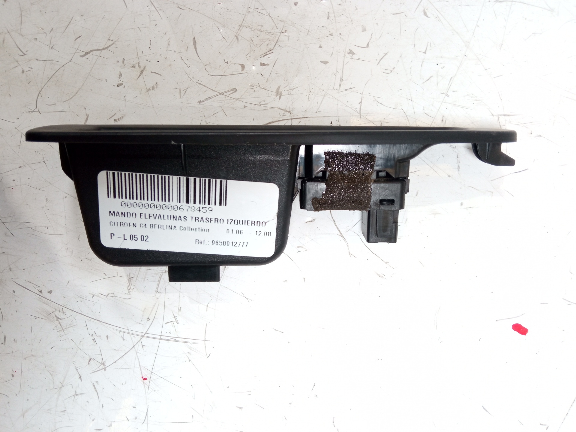 CITROËN C4 1 generation (2004-2011) Rear Right Door Window Control Switch 9650912777, 4PINES 25211088