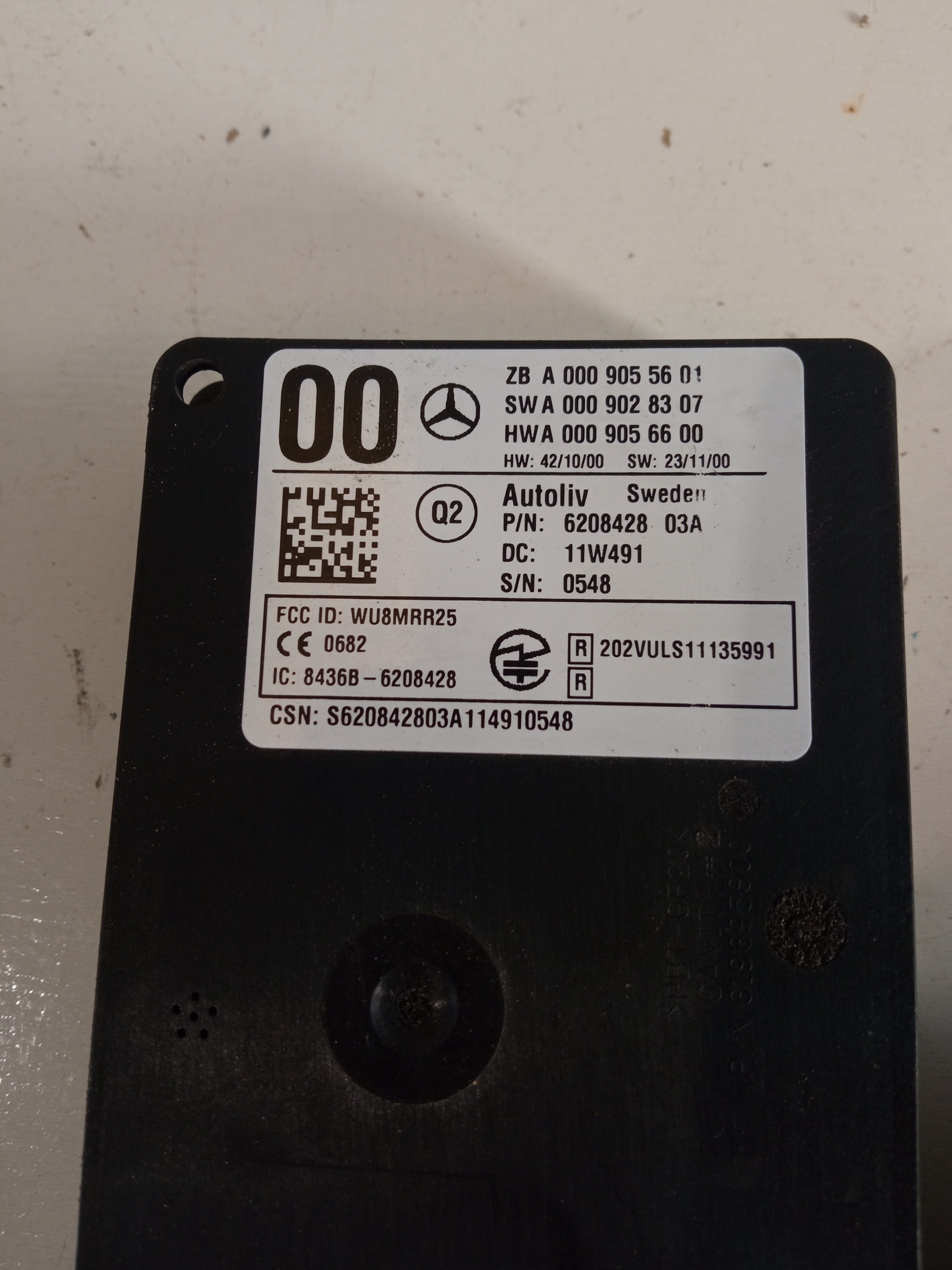 MERCEDES-BENZ B-Class W246 (2011-2020) Other Control Units A0009028307, 6PINES 22387635