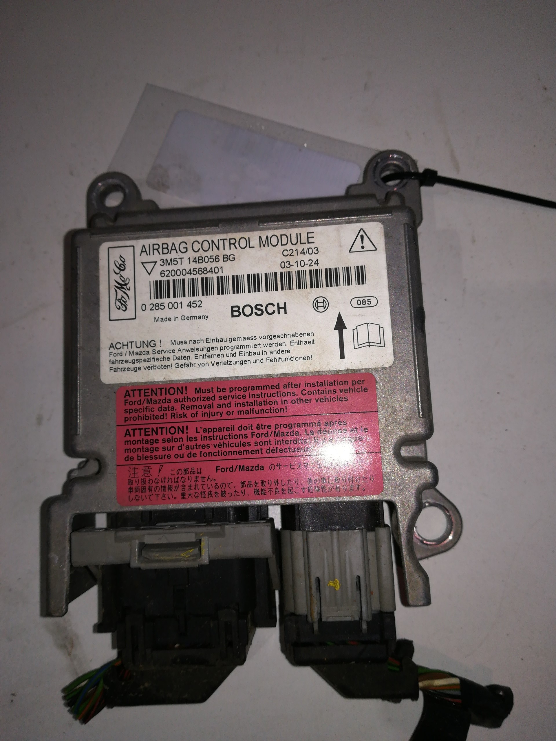 FORD C-Max 1 generation (2003-2010) SRS Control Unit 0285001452,0285001452 22386080