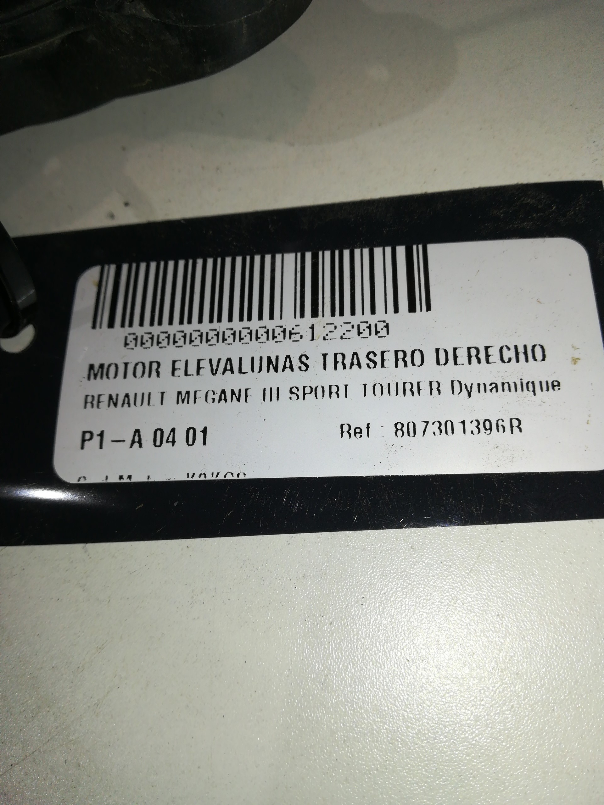 RENAULT Megane 3 generation (2008-2020) Motor de control geam ușă  dreapta spate 807301396R 22349221