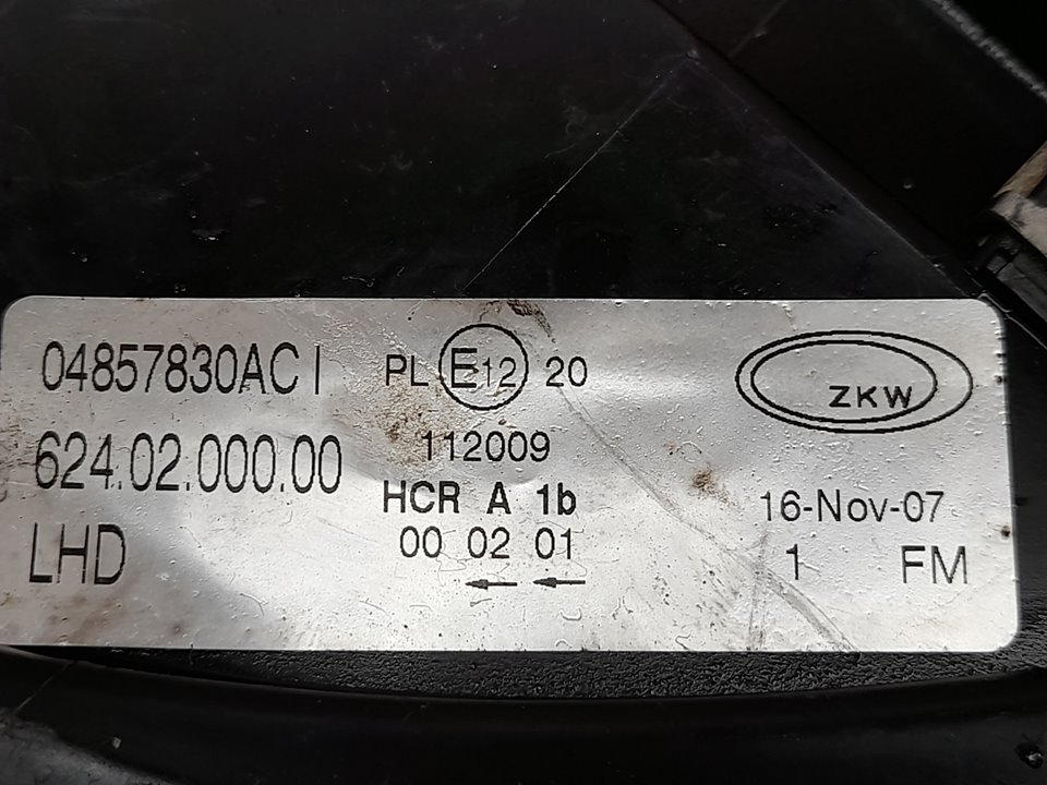 CHRYSLER Voyager 4 generation (2001-2007) Правий передній фар 04857830AC 24860627