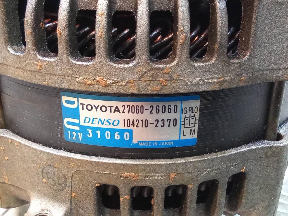 TOYOTA RAV4 2 generation (XA20) (2000-2006) Генератор 2706026060,1042102370 26036822