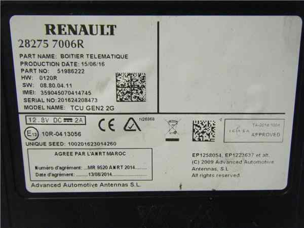 RENAULT Megane 3 generation (2008-2020) Kiti valdymo blokai 282757006R 25898627