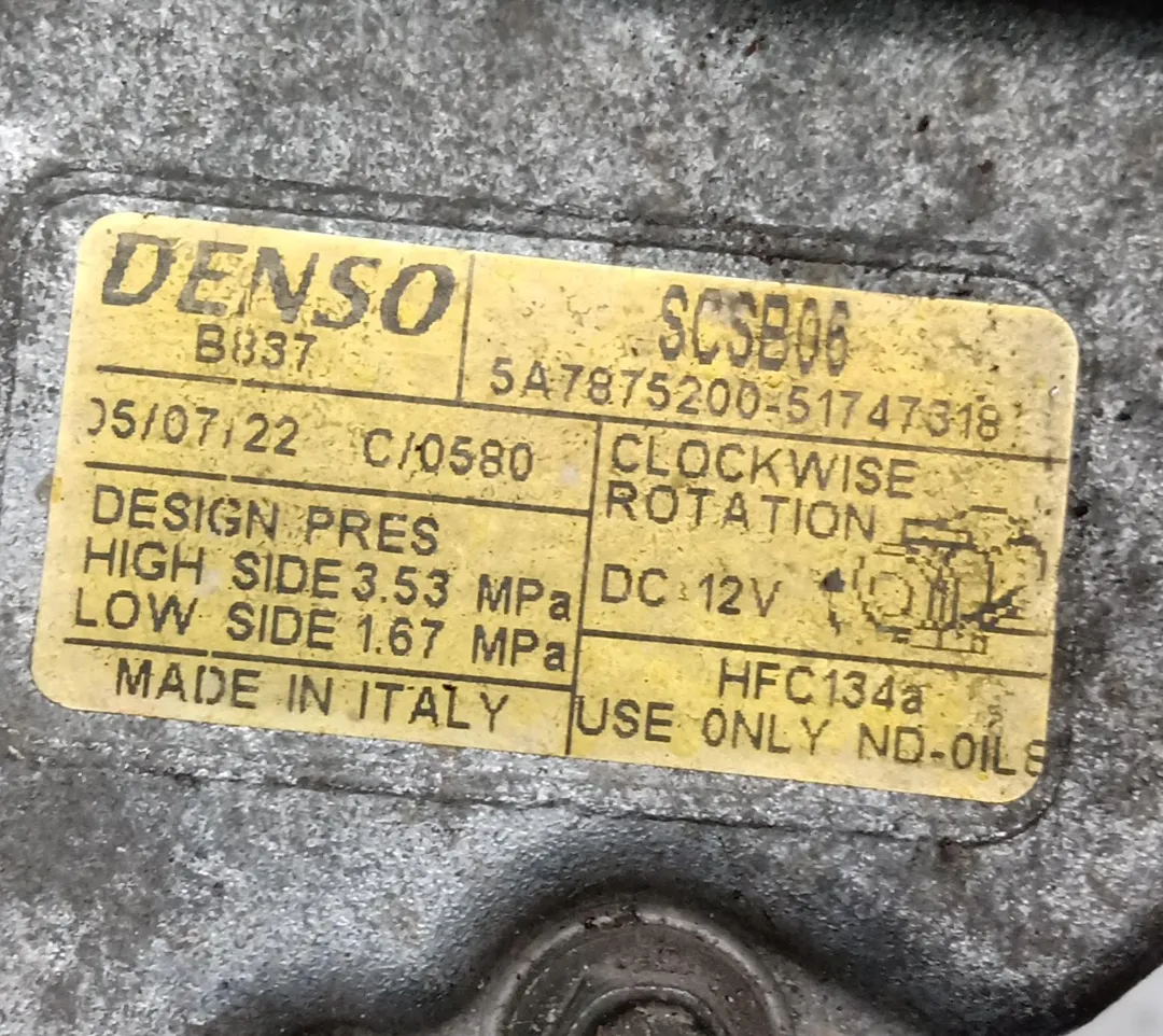 Compresor del aire acondicionado 51747318 de Fiat Punto (188_) 1999-2010 - pieza usada