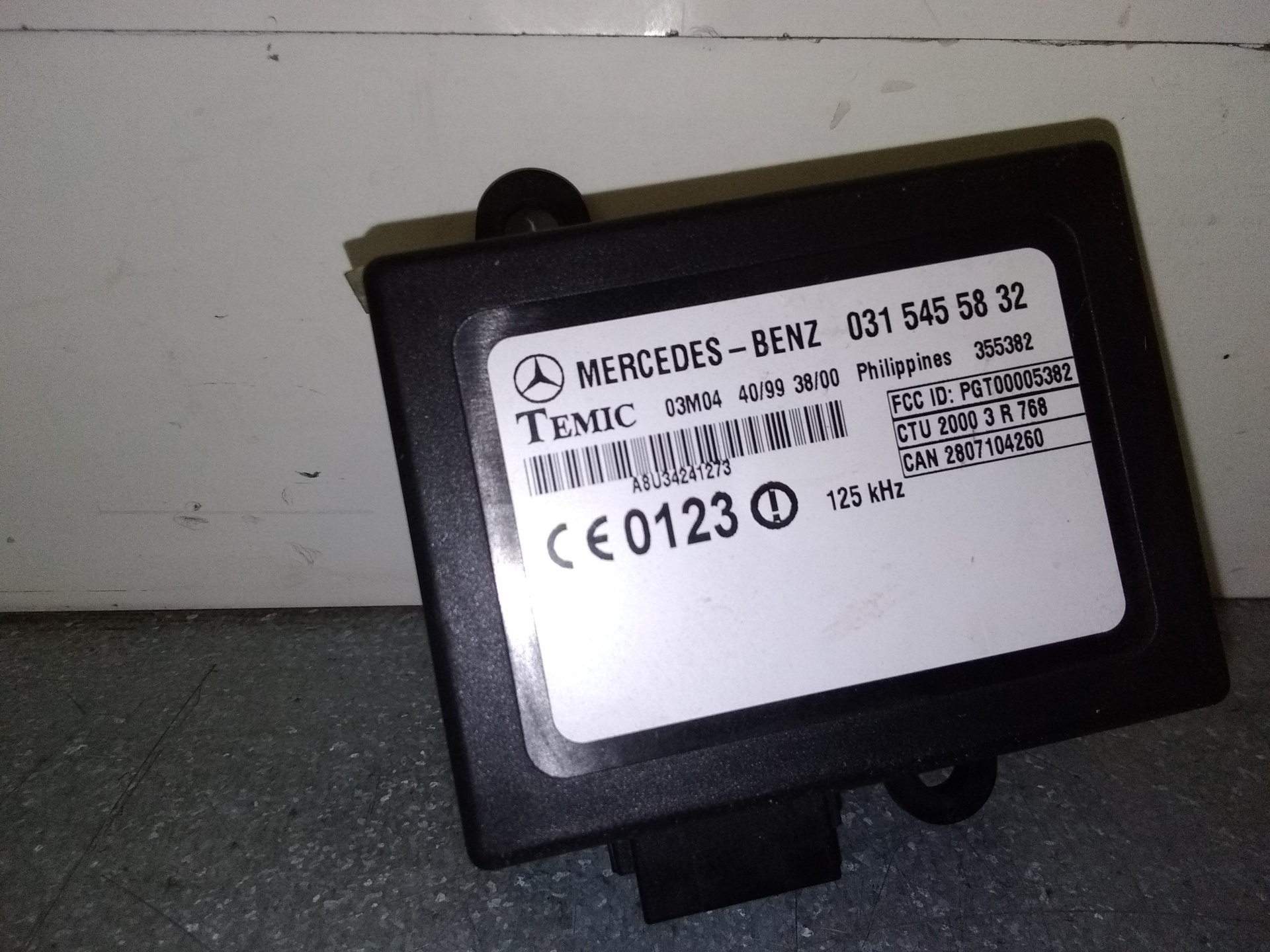 MERCEDES-BENZ V-Class W638, W639 (1996-2003) Блок управления иммобилайзера 0315455832 20085797