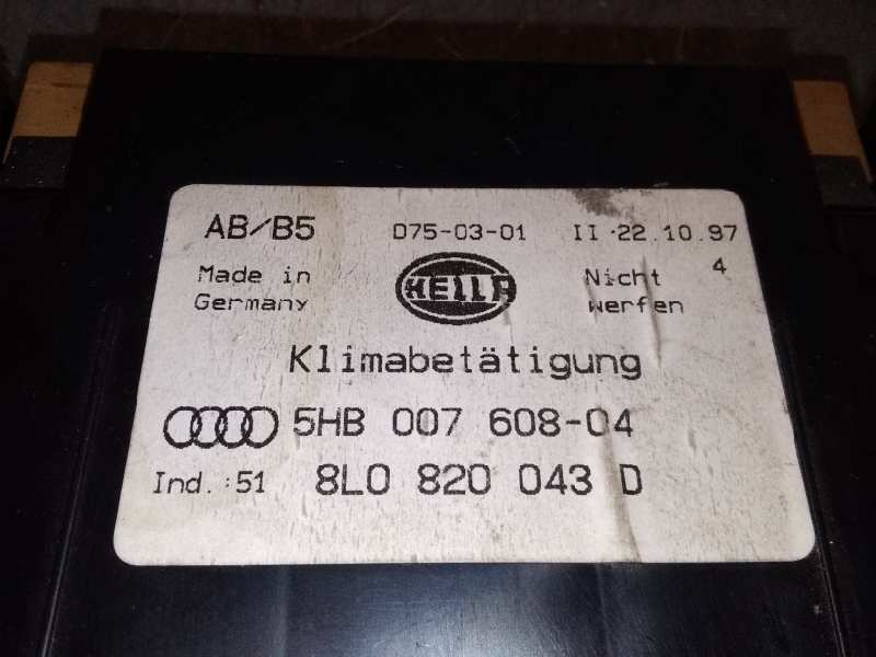 AUDI A3 8L (1996-2003) Блок клімат-контролю 8L0820043D 20398391