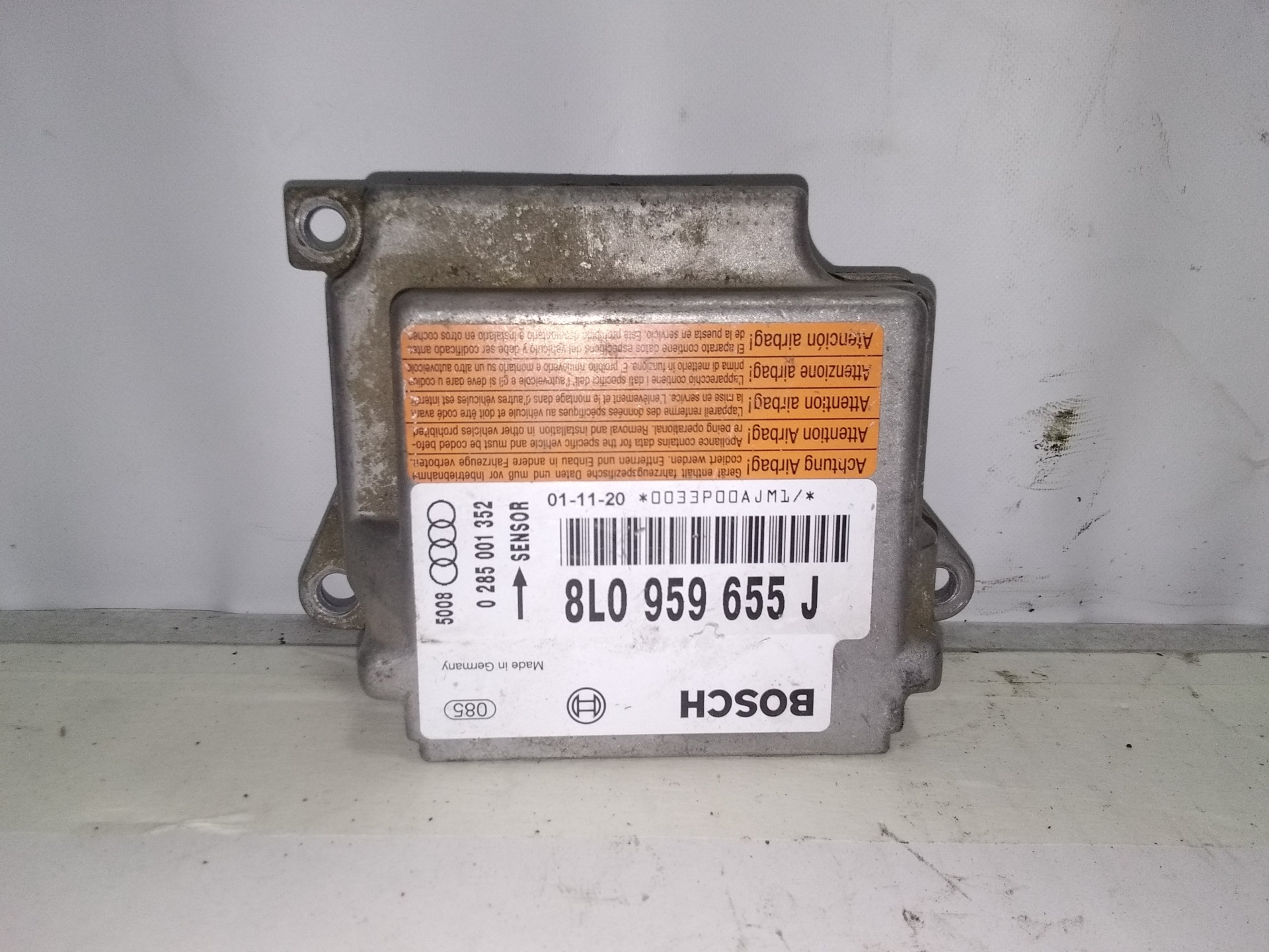 AUDI A3 8L (1996-2003) SRS Control Unit 8L0959655J 19970626