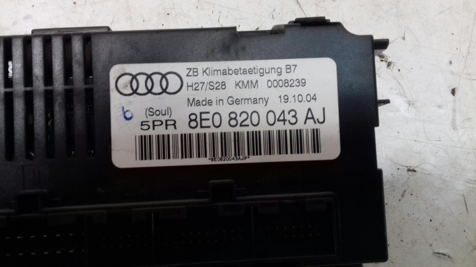 AUDI A4 B6/8E (2000-2005) Блок клімат-контролю 8E0820043AJ 20084290