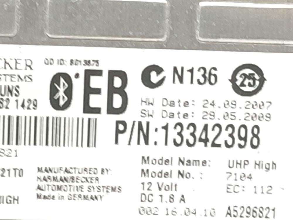 Módulo electronico A20DTH 13342398 de Opel Insignia a (g09) 2008-2017 160 CV con 103854 km - pieza usada