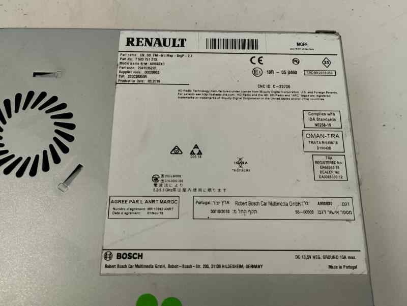 SISTEMA AUDIO RADIO CD RENAULT TWINGO 0.9 AMT 90CV | 66KW