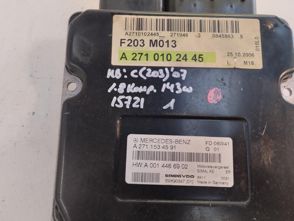 CENTRALITA MOTOR UCE MERCEDES BENZ CLASE C 2007 1.8 C 180 KOMPRESSOR MT 143CV