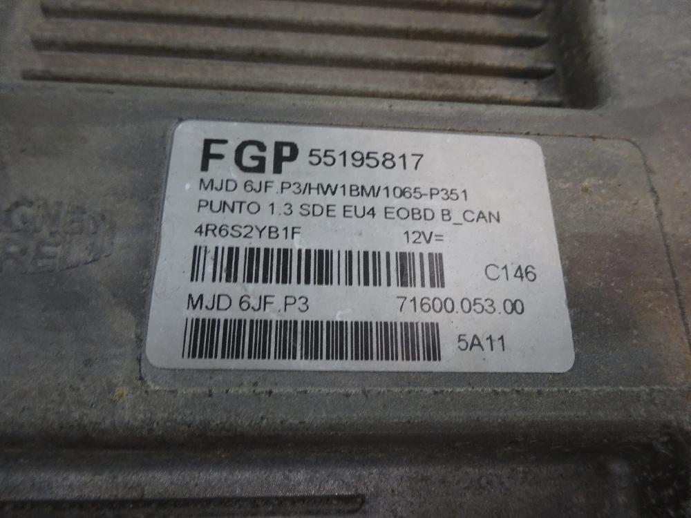 CENTRALITA MOTOR UCE FIAT PUNTO 1.3 MT 75CV | 55KW
