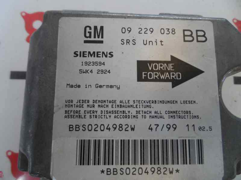 CENTRALITA AIRBAG OPEL CORSA 1.0 MT 54CV | 40KW
